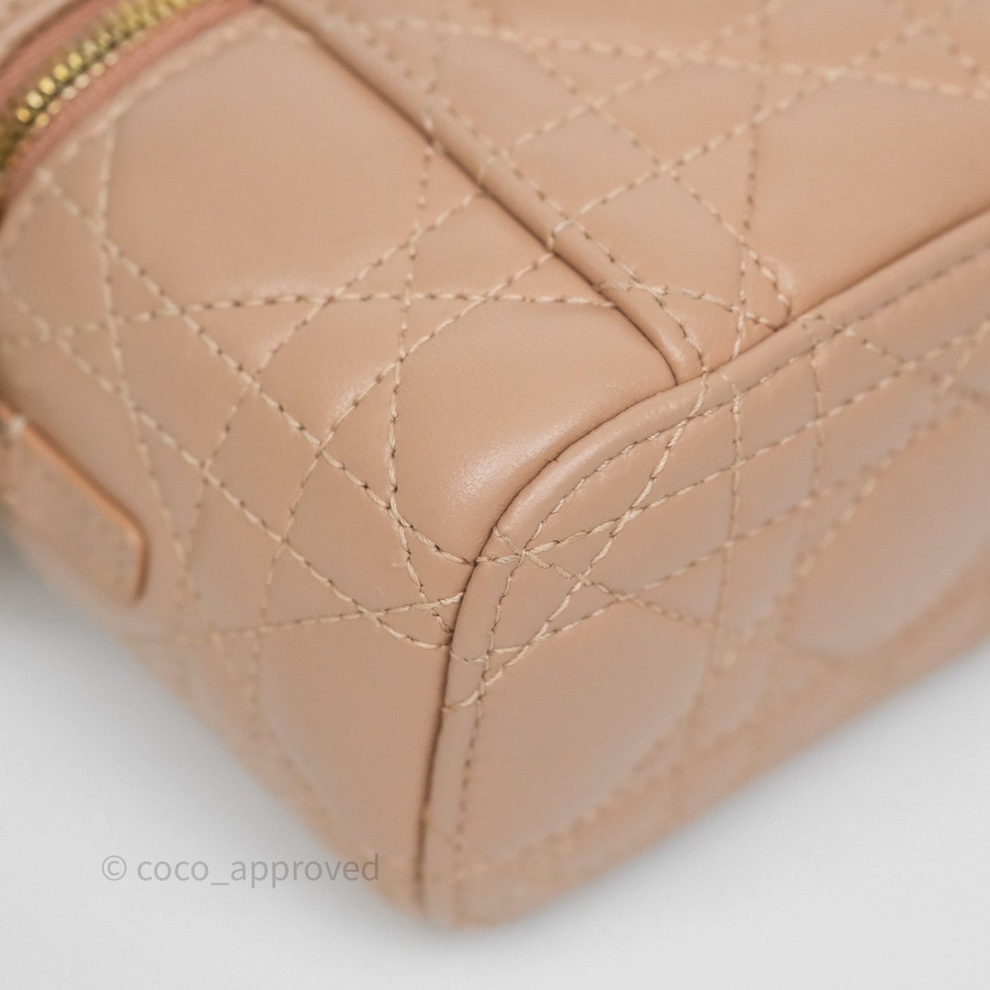 Dior Micro Lady Dior Vanity Case Rose Des Vents Pink Cannage Lambskin