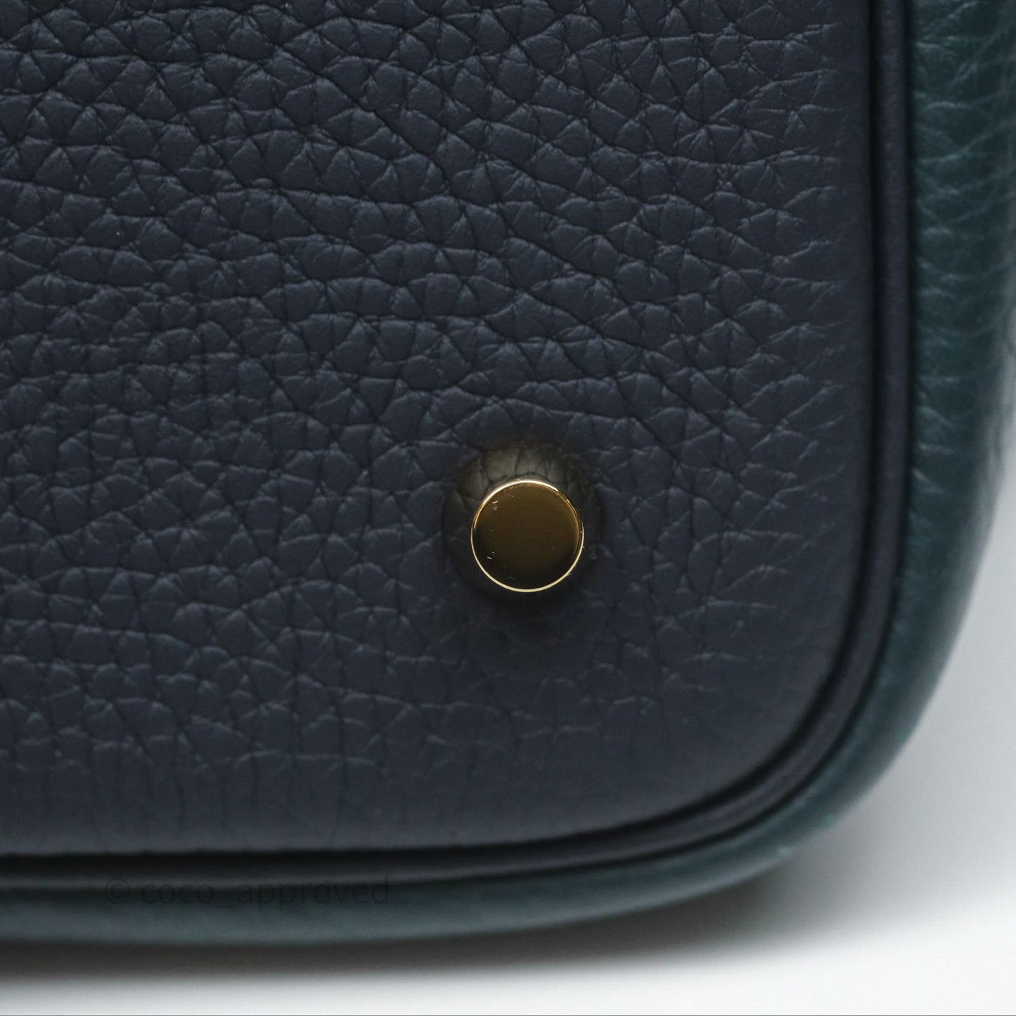 Hermès Picotin Lock 22 Casaque Vert Cyprès 6O/ Bleu Nuit 2Z/ Black Noir 89 Clemence Gold Hardware