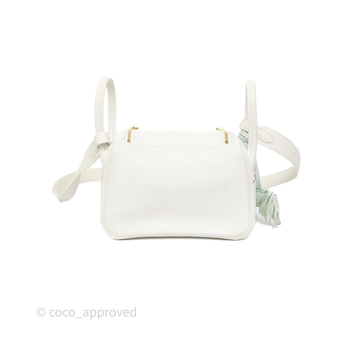 Hermès Mini Lindy 20 New White 0U Clemence Gold Hardware