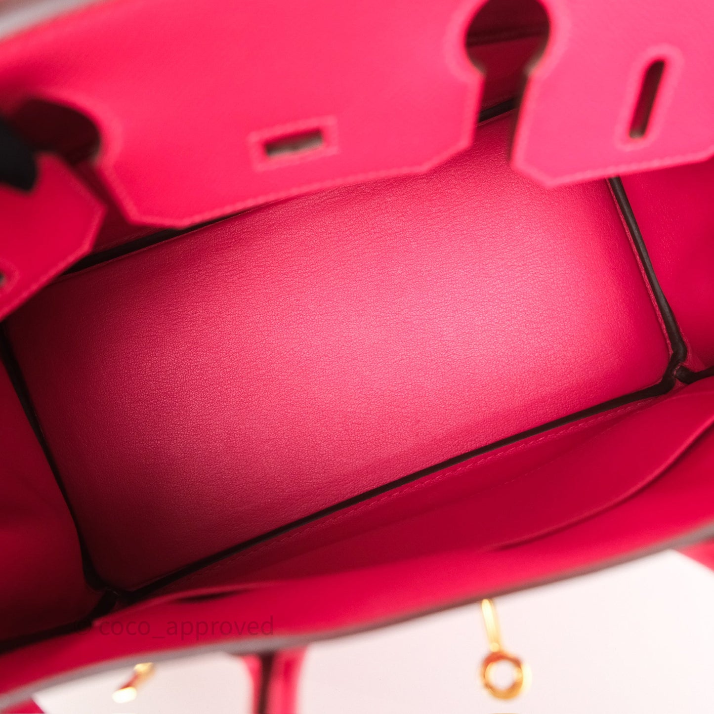 Hermès Birkin Retourne 30 Rose Extreme I6 Epsom Gold Hardware