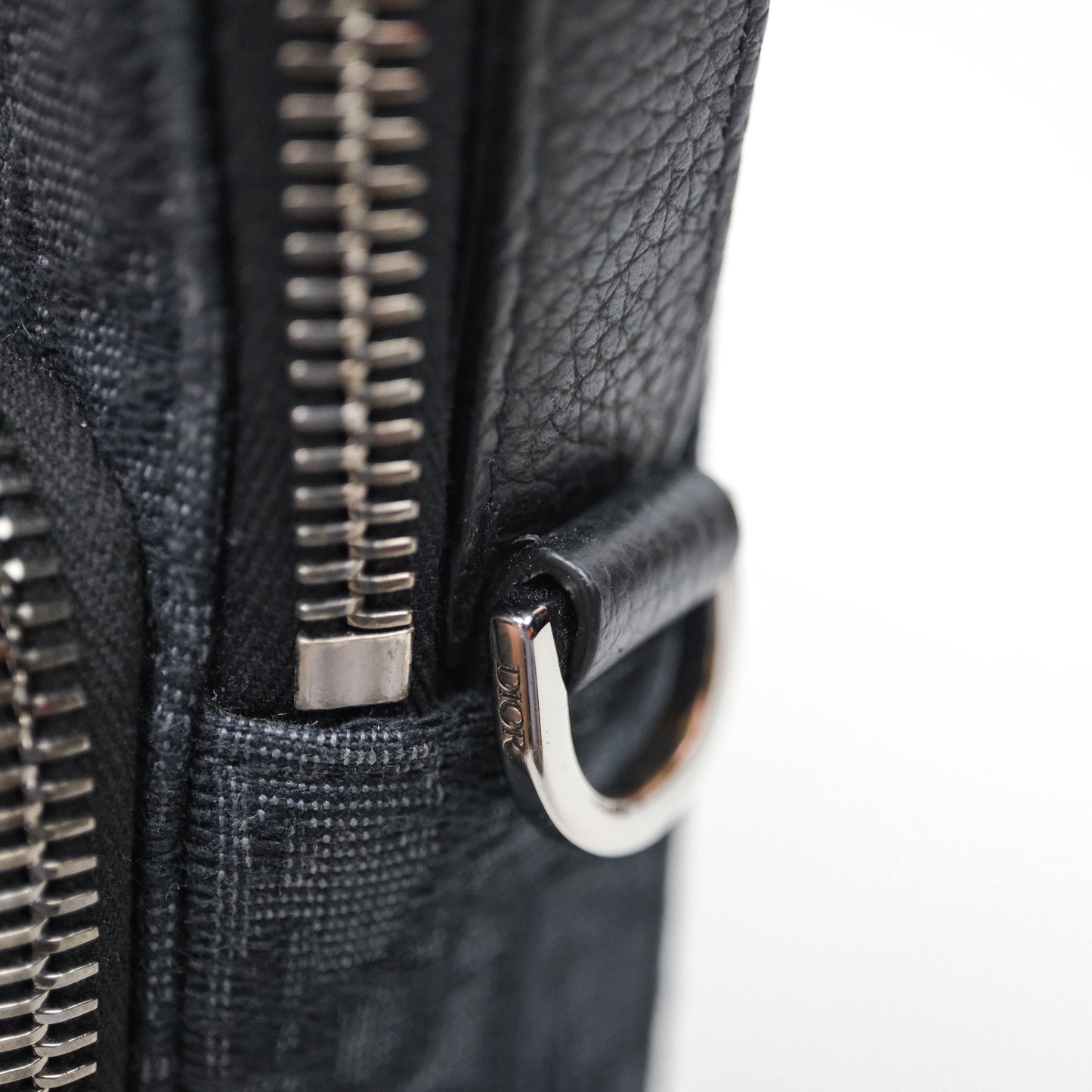 Christian Dior Men's Crossbody Bag Black Oblique Canvas