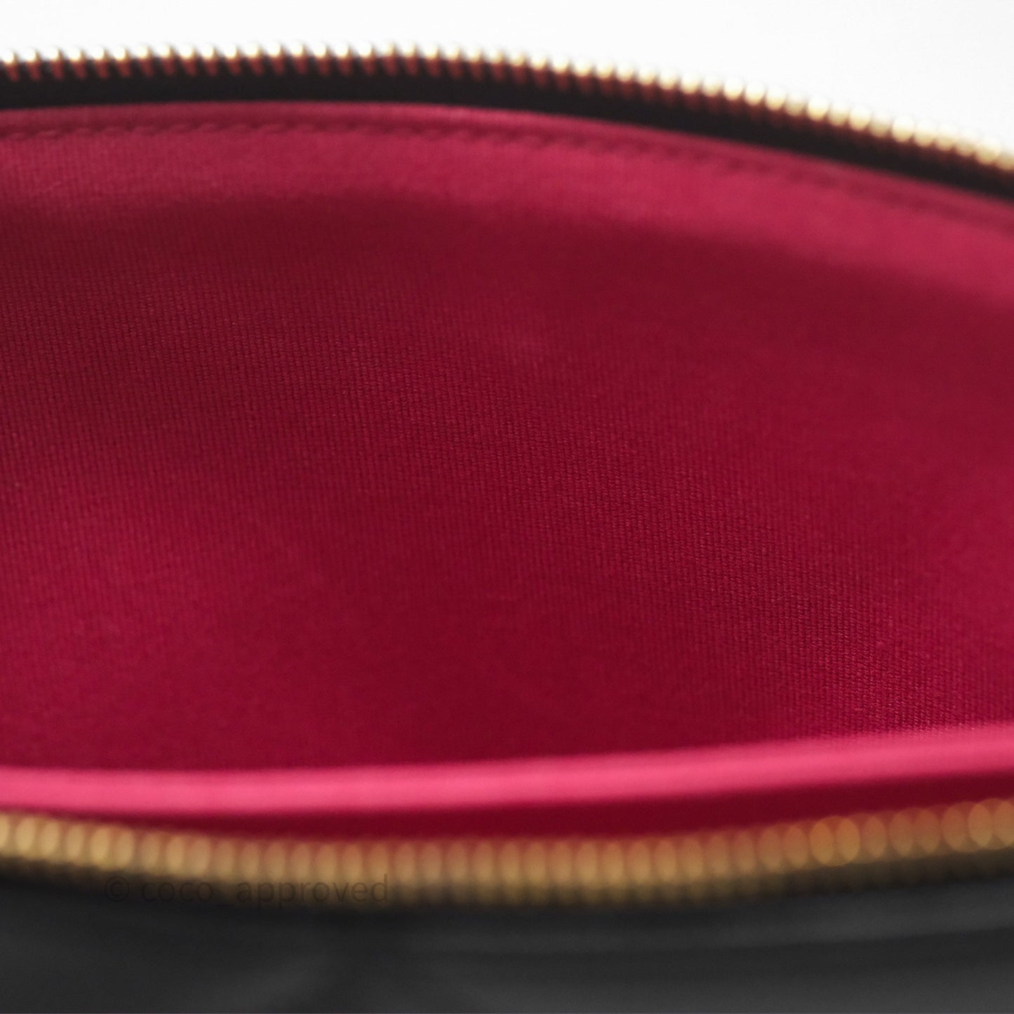 Chanel 19 Pouch Black Shiny Goatskin Mixed Hardware