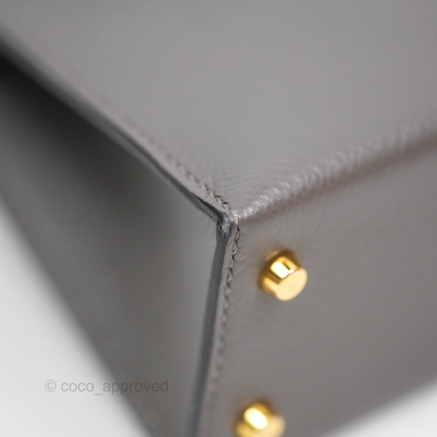 Hermès Mini Kelly II Gris Meyer 0L Epsom Gold Hardware