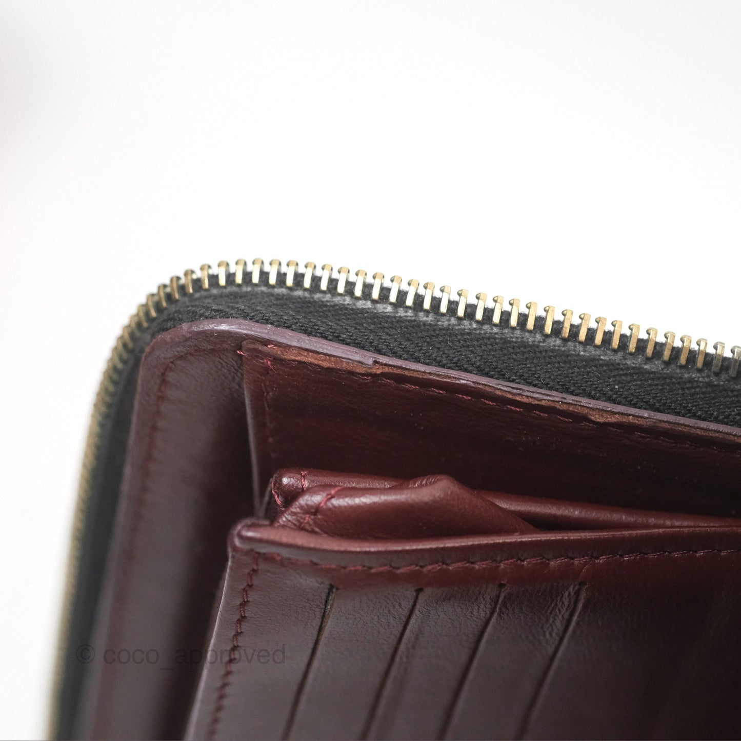 Chanel Zip Around Organiser Wallet Black Lambskin Gold Hardware