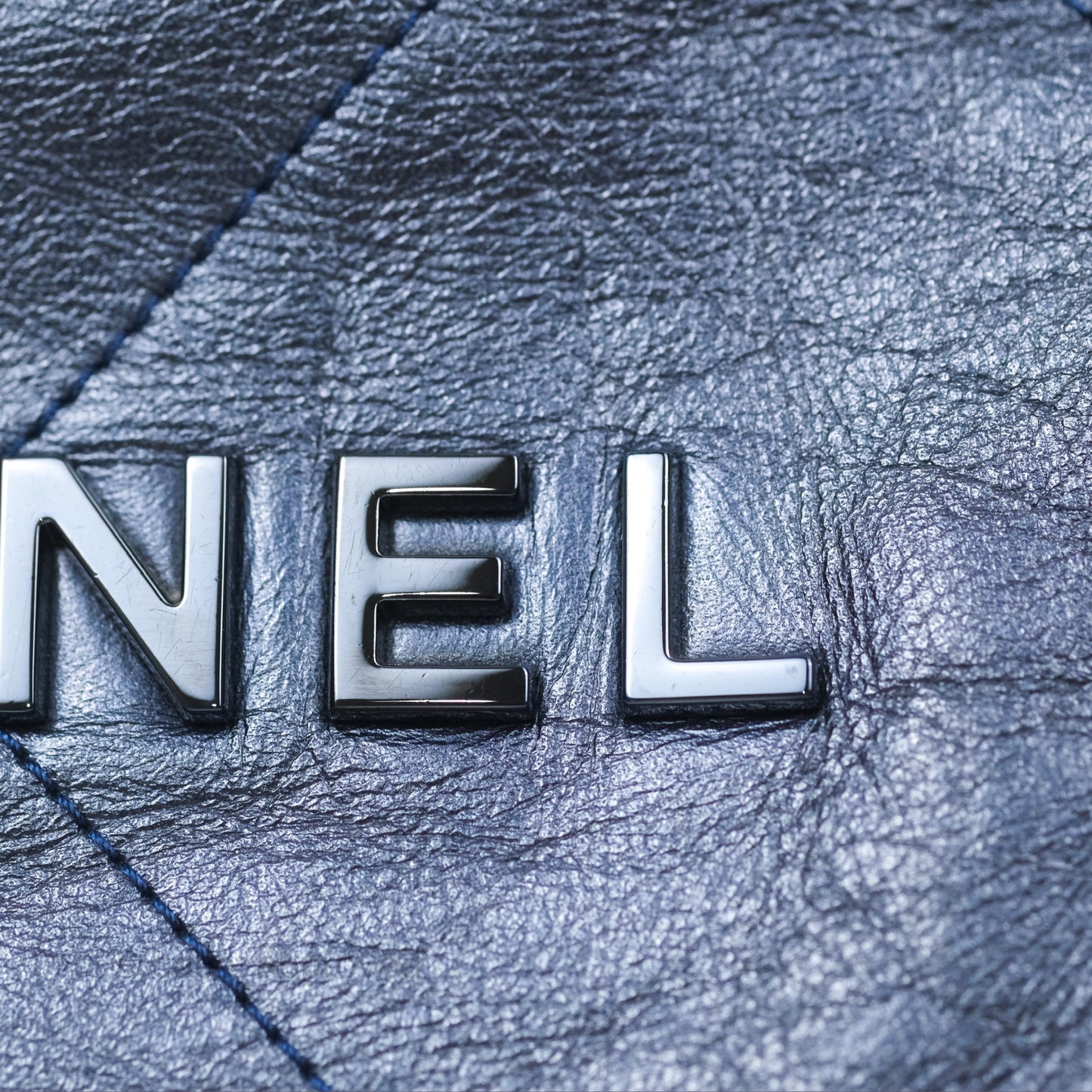 Chanel 22 Small Metallic Midnight Blue Aged Calfskin Midnight Blue/Silver Hardware