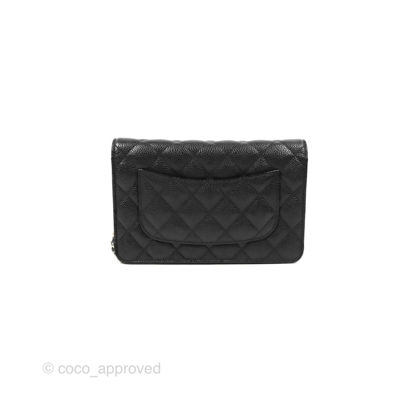 Chanel Quilted WOC Black Caviar Silver Hardware