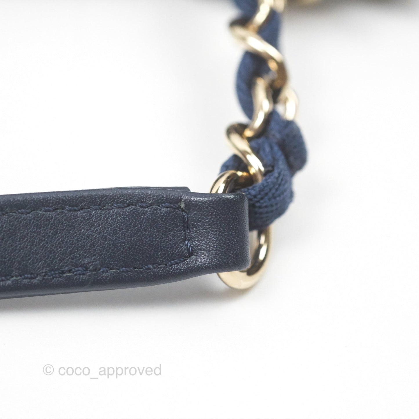 Chanel Medium Deauville Navy Canvas Gold Hardware