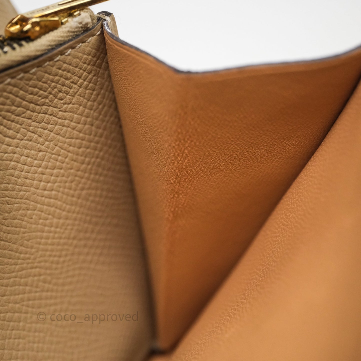 Hermès Constance Short Wallet Trench Epsom Gold Hardware