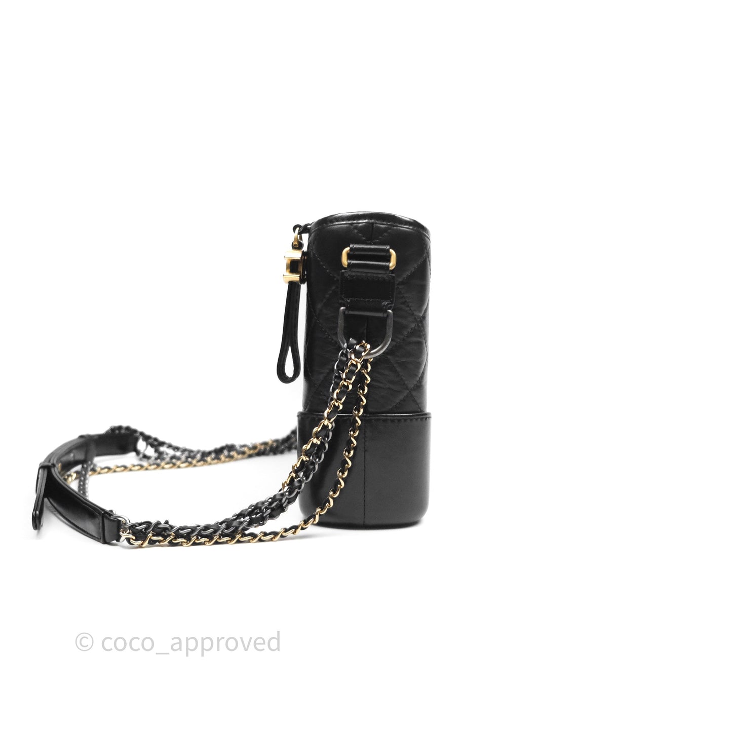 Chanel New Medium Gabrielle Hobo Quilted Black Aged Calfskin