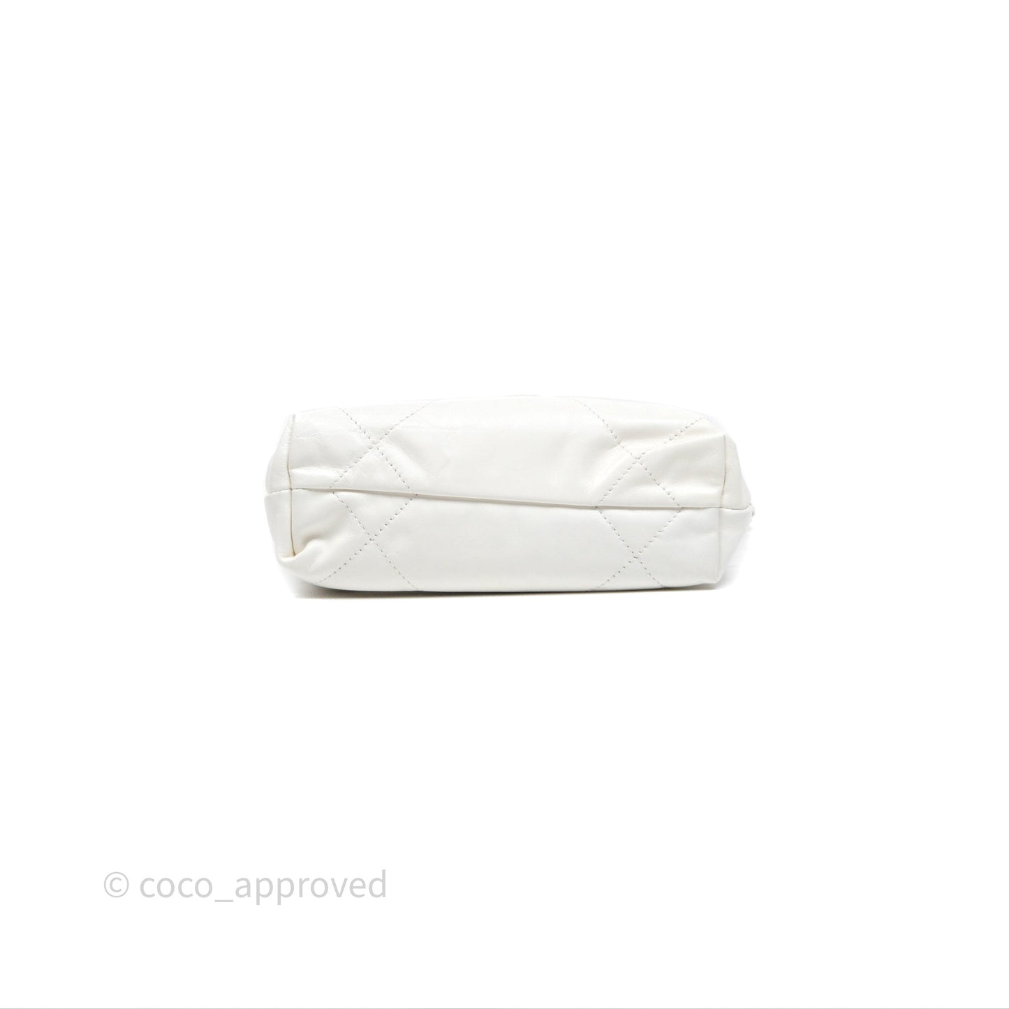 Chanel 22 Mini Bag White Shiny Crumpled Calfskin