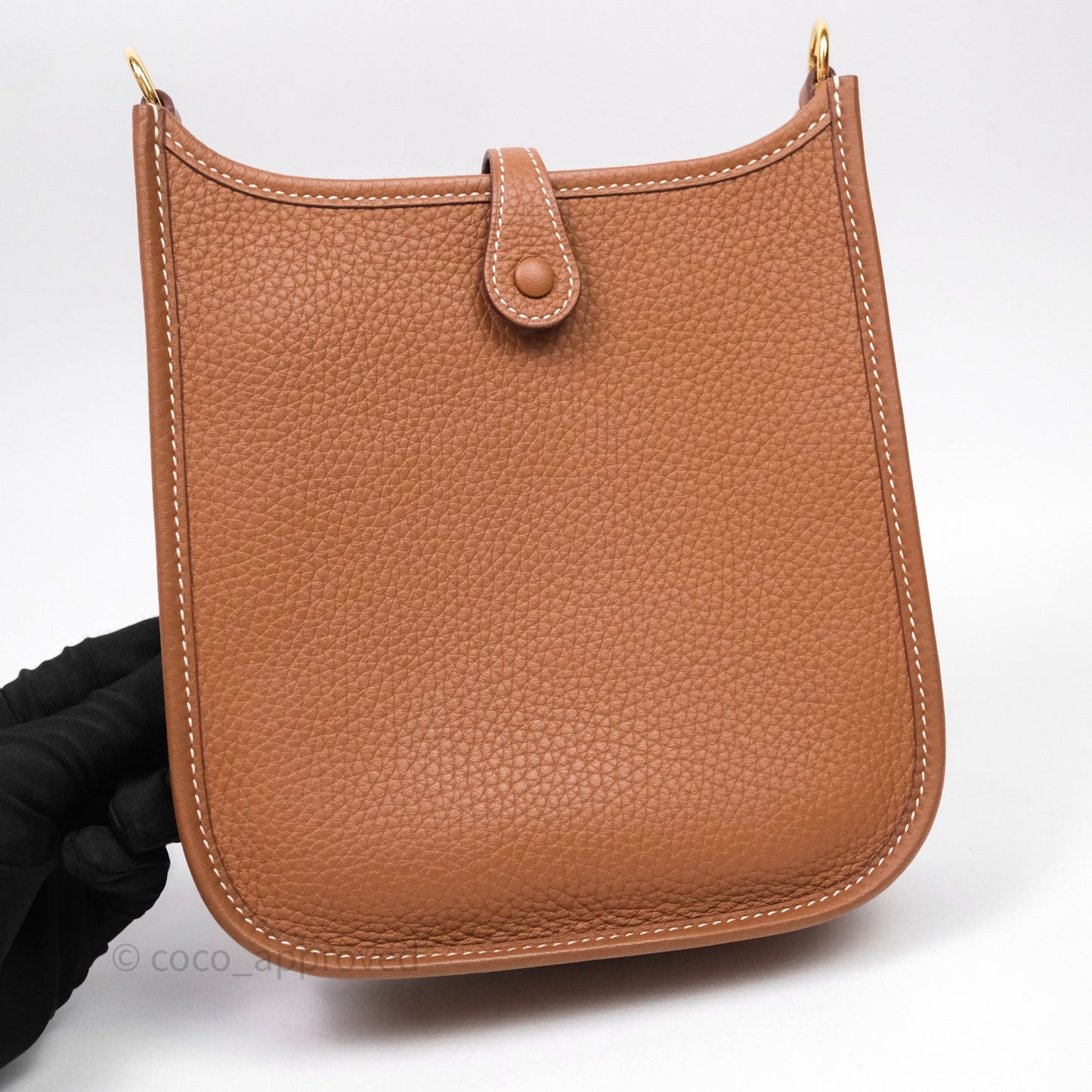 Hermès Mini Evelyne 16 Gold 37 Clemence Gold Hardware