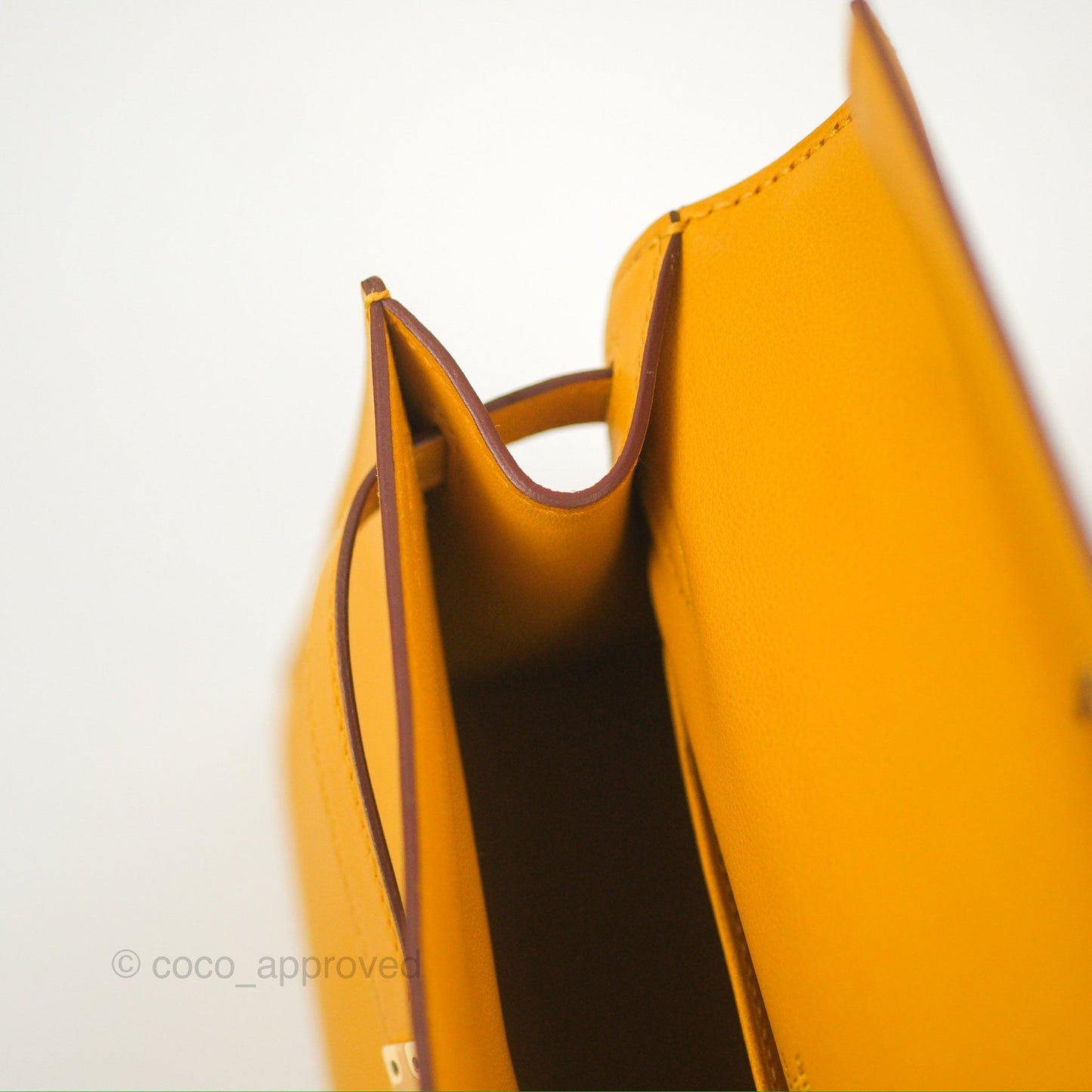 Hermès Kelly Mini Pochette Jaune Ambre Swift Gold Hardware