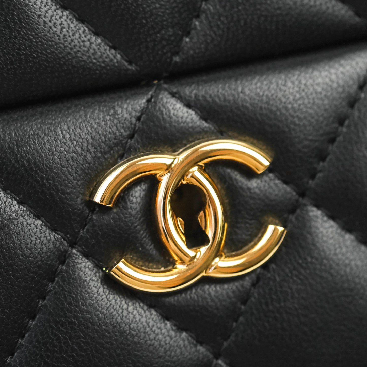 Chanel Jewellery Box Quilted Black Lambskin Gold Hardware