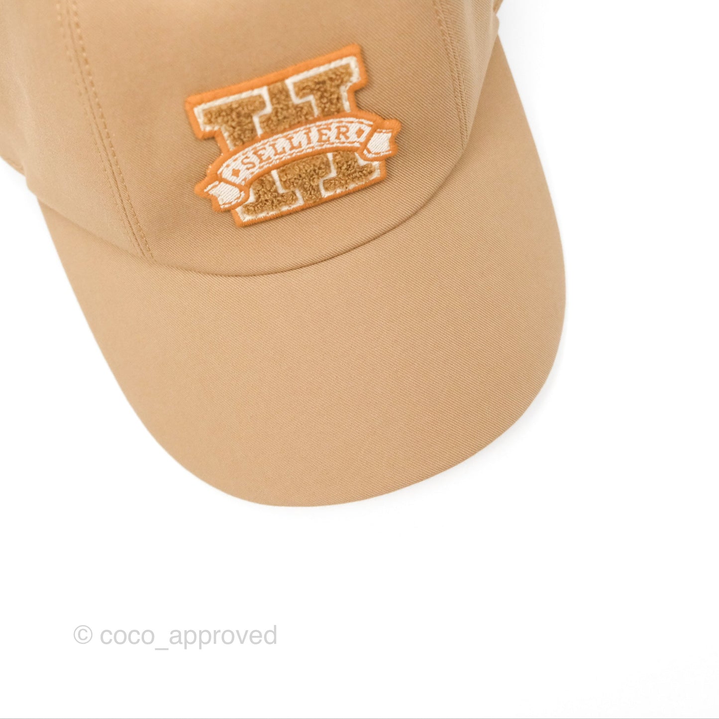 Hermès Davis H Sellier Cap Beige Camel