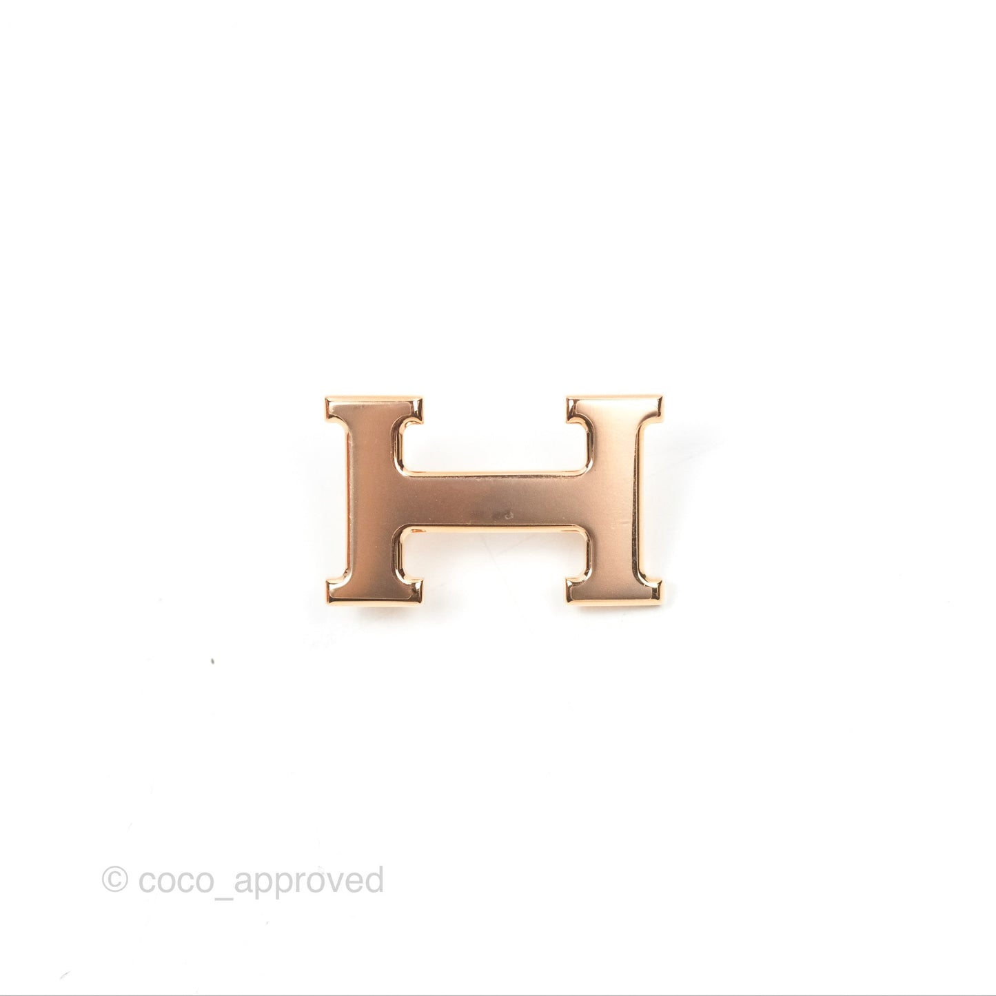 Hermès H Constance Mini Belt Buckle & Reversible Etoupe/Black Leather Rose Gold Hardware