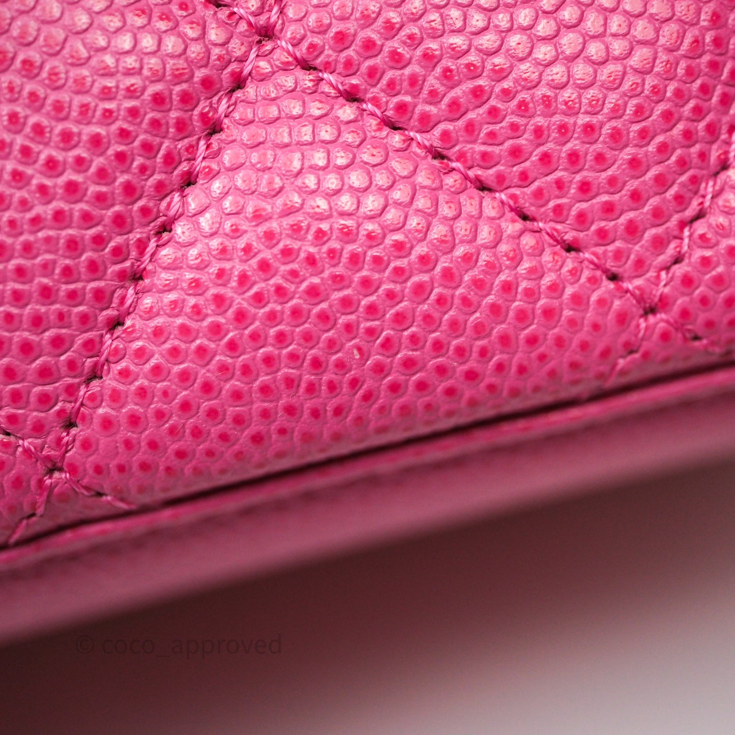 Chanel Classic Vanity With Chain Pink Caviar Gold Hardware