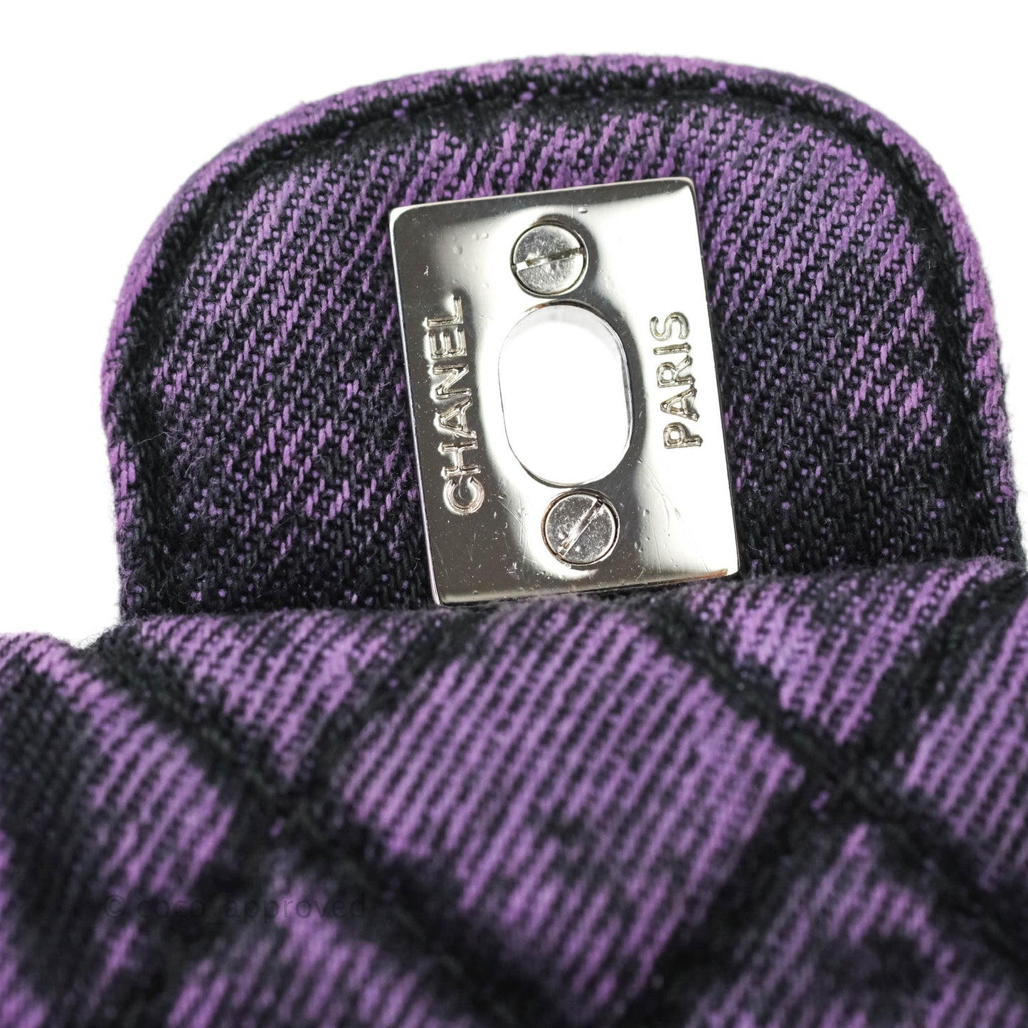 Chanel Denimpression Quilted Small Flap Purple Black