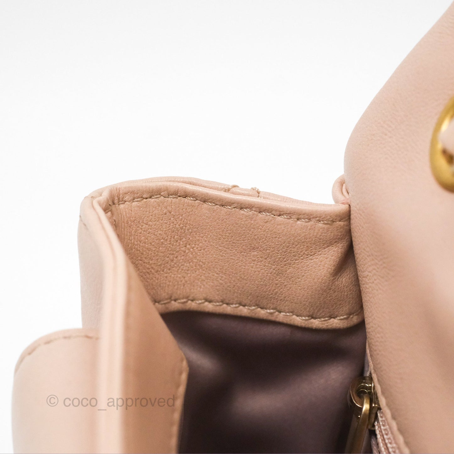 Chanel Flap Bag Pink Aged Gold Hardware