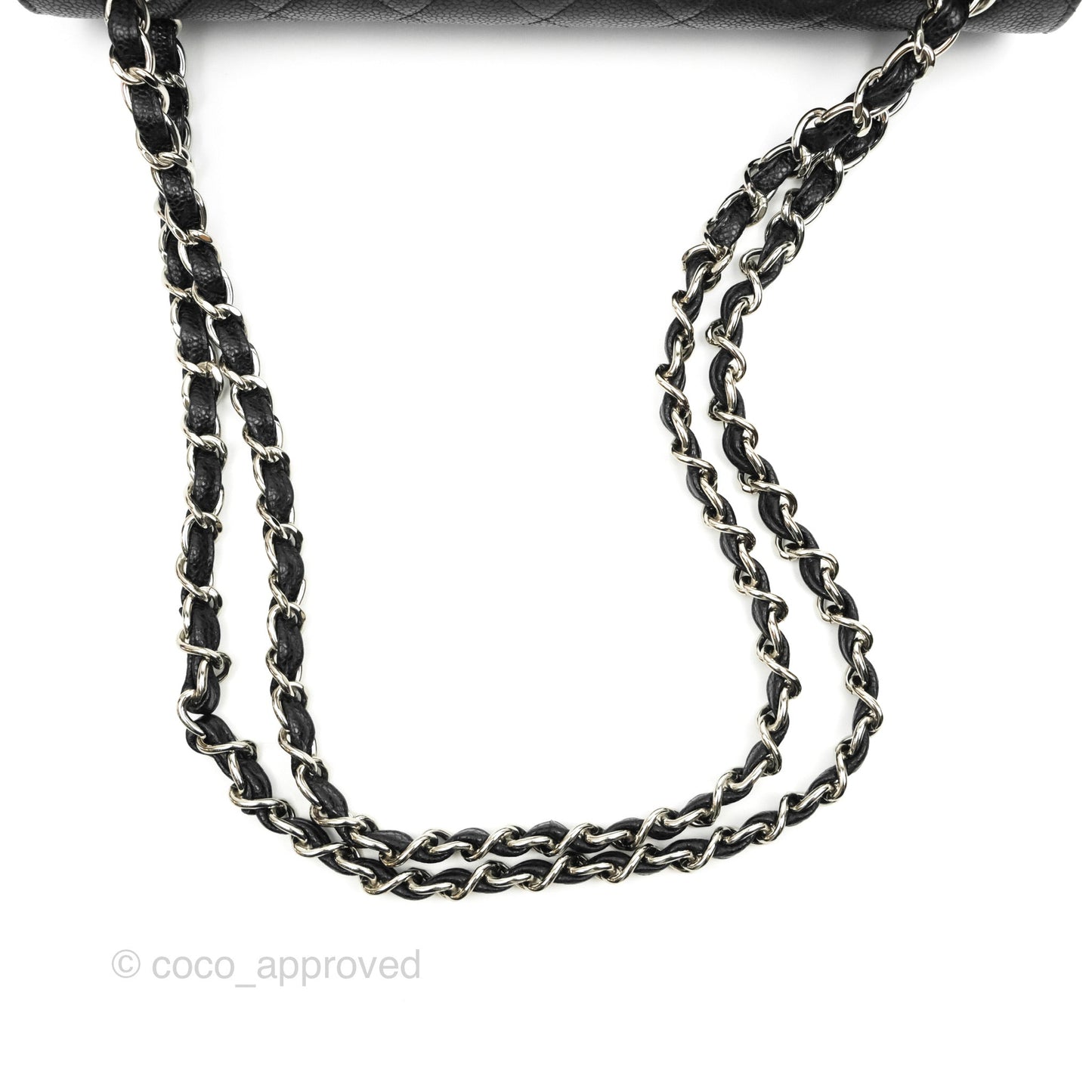 Chanel Jumbo Double Flap Black Caviar Silver Hardware⁣⁣