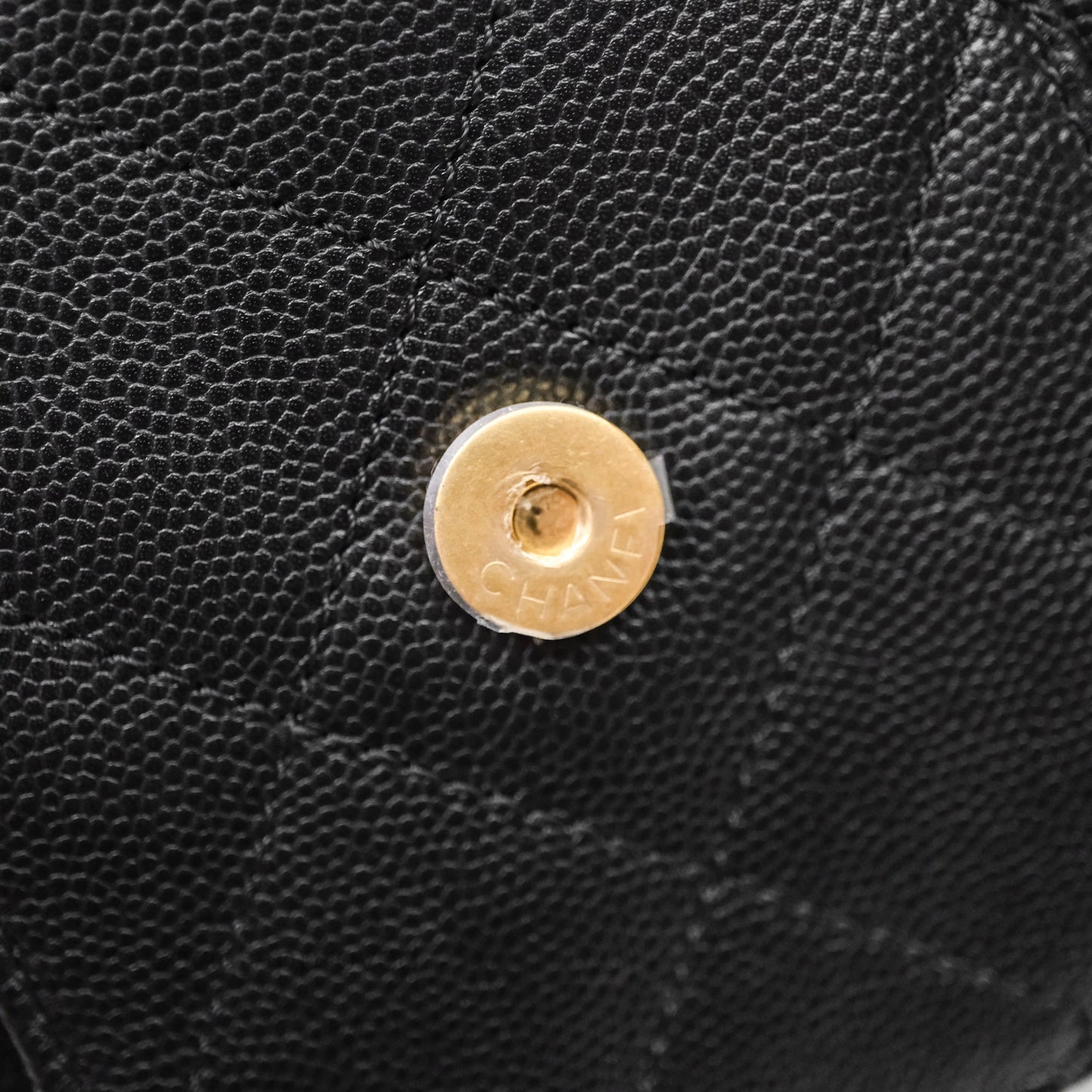 Chanel 25 Mini Black Caviar Aged Gold Hardware