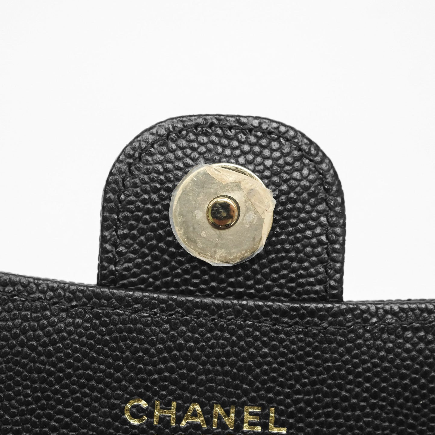 Chanel Mini Wallet With Chain Black Caviar Gold Hardware
