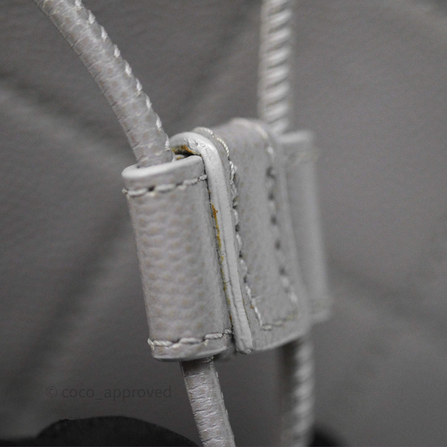 Chanel Drawstring Bucket Bag Grey Grained Calfskin Aged Gold Hardware