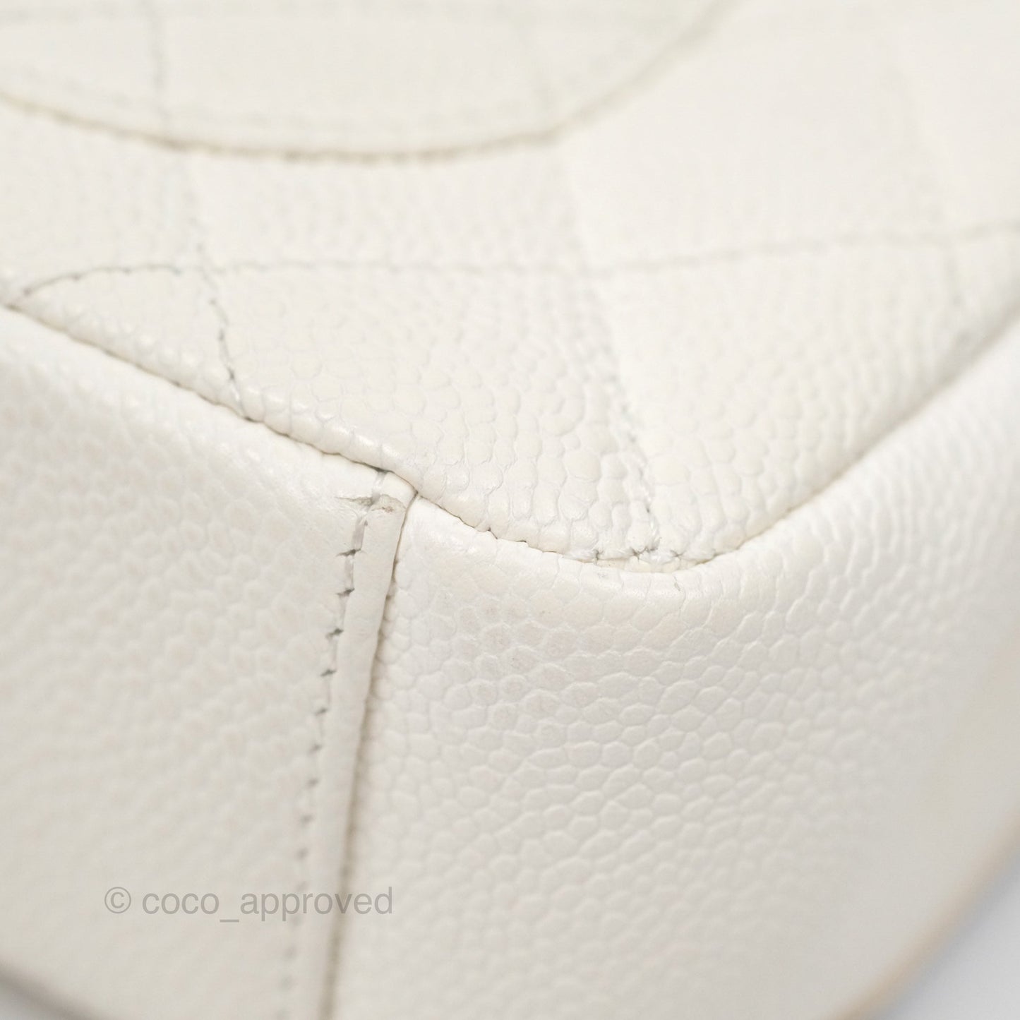 Chanel Small CC Filigree Flap Quilted Ivory Caviar