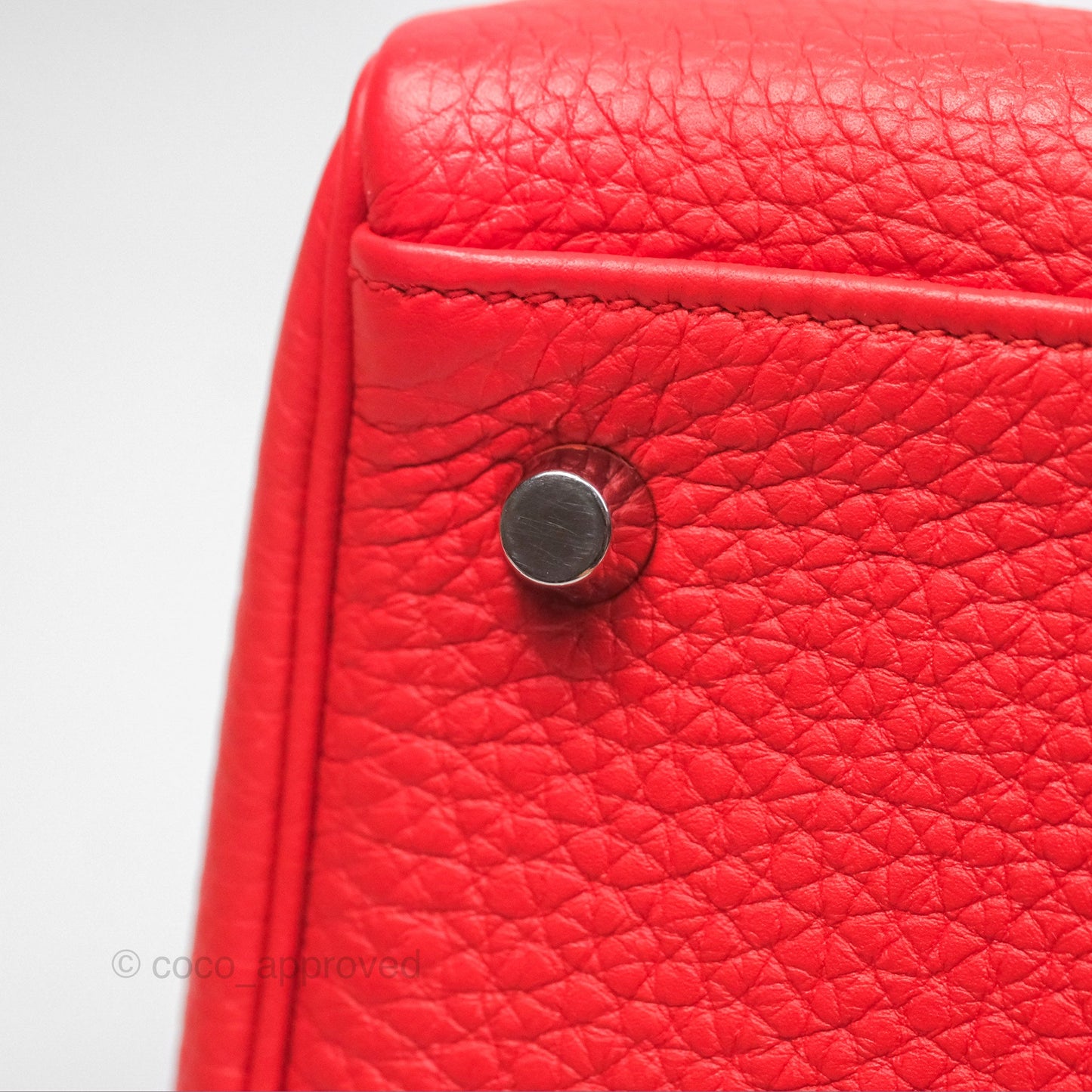 Hermès Kelly 32 Retourne Rose Jaipur Clemence Palladium Hardware