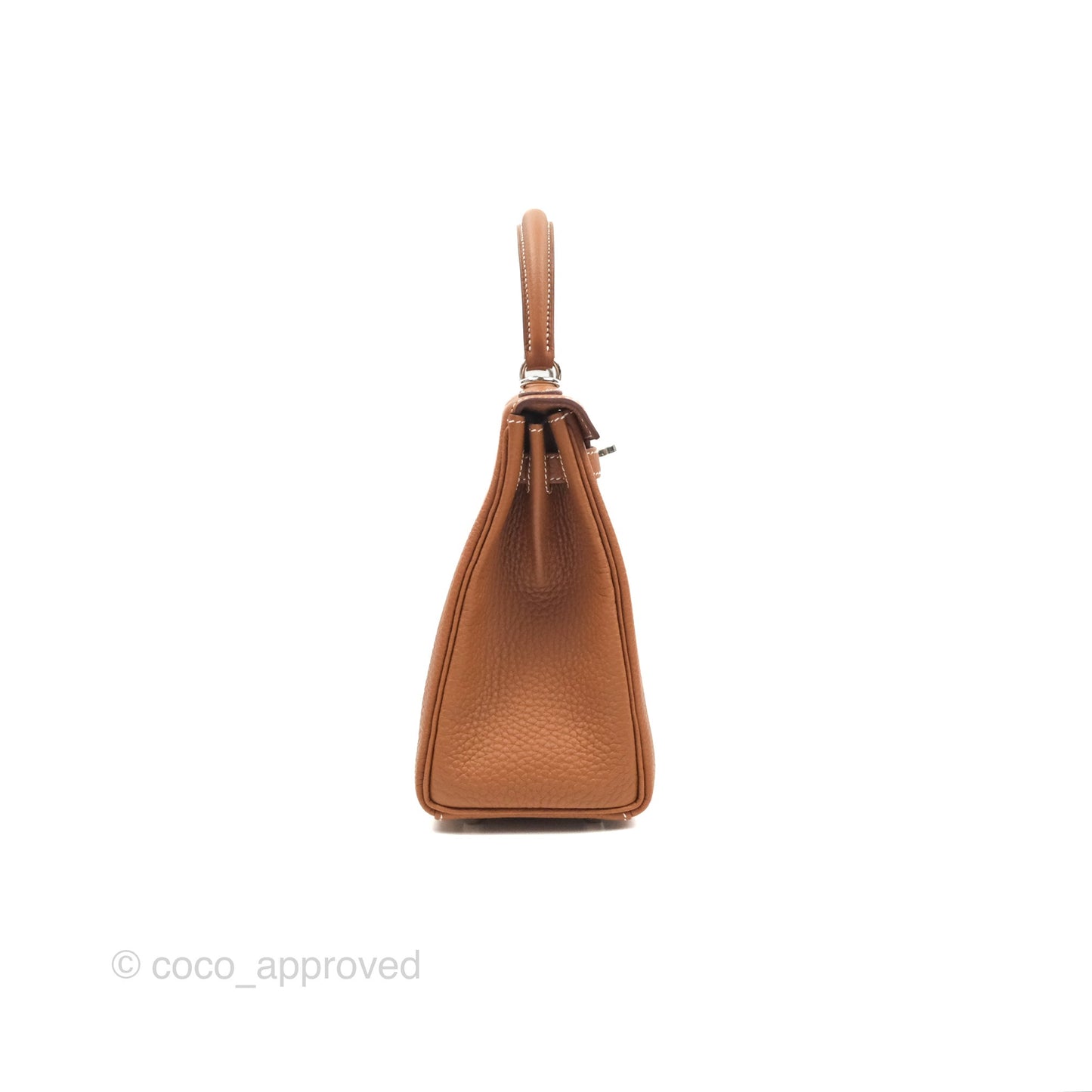 Hermès Retourne Kelly 25 Gold Togo Palladium Hardware