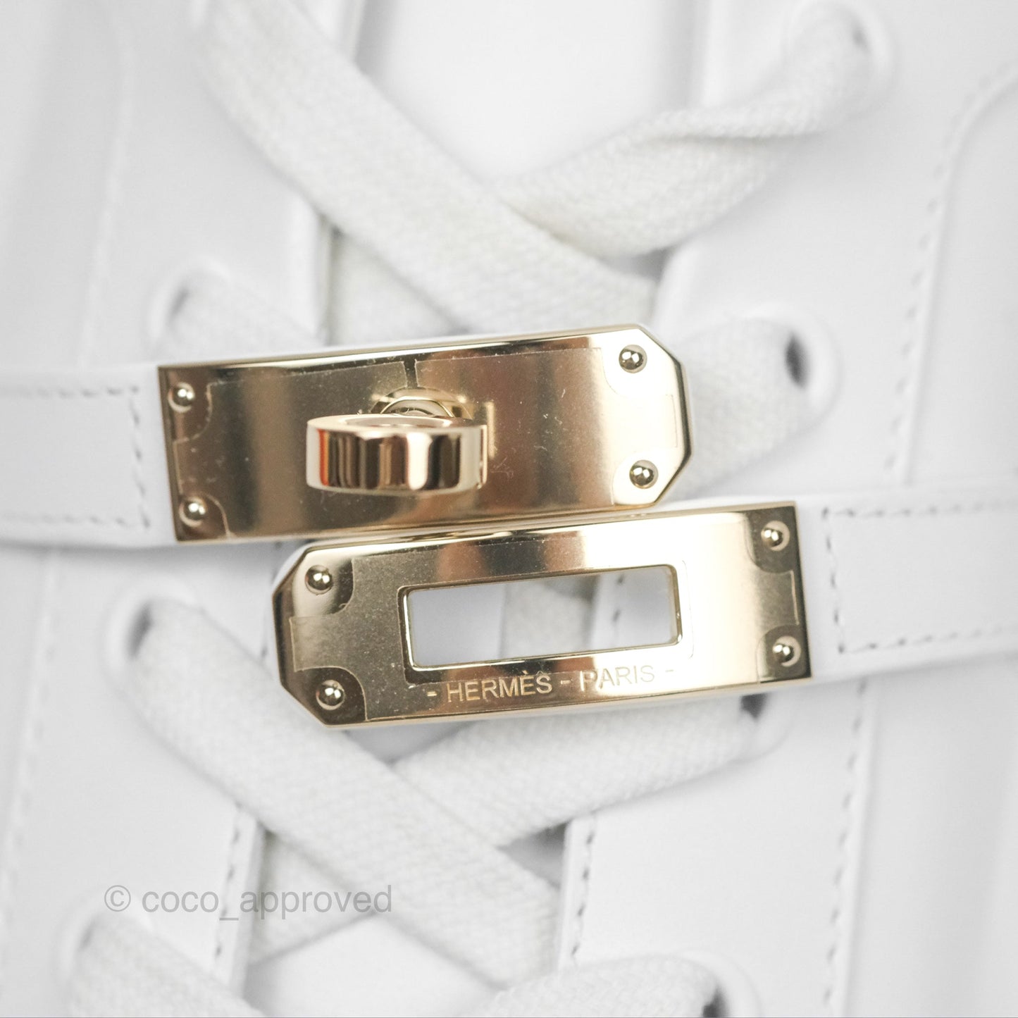 Hermès Day Sneaker White Gold Hardware Size 40