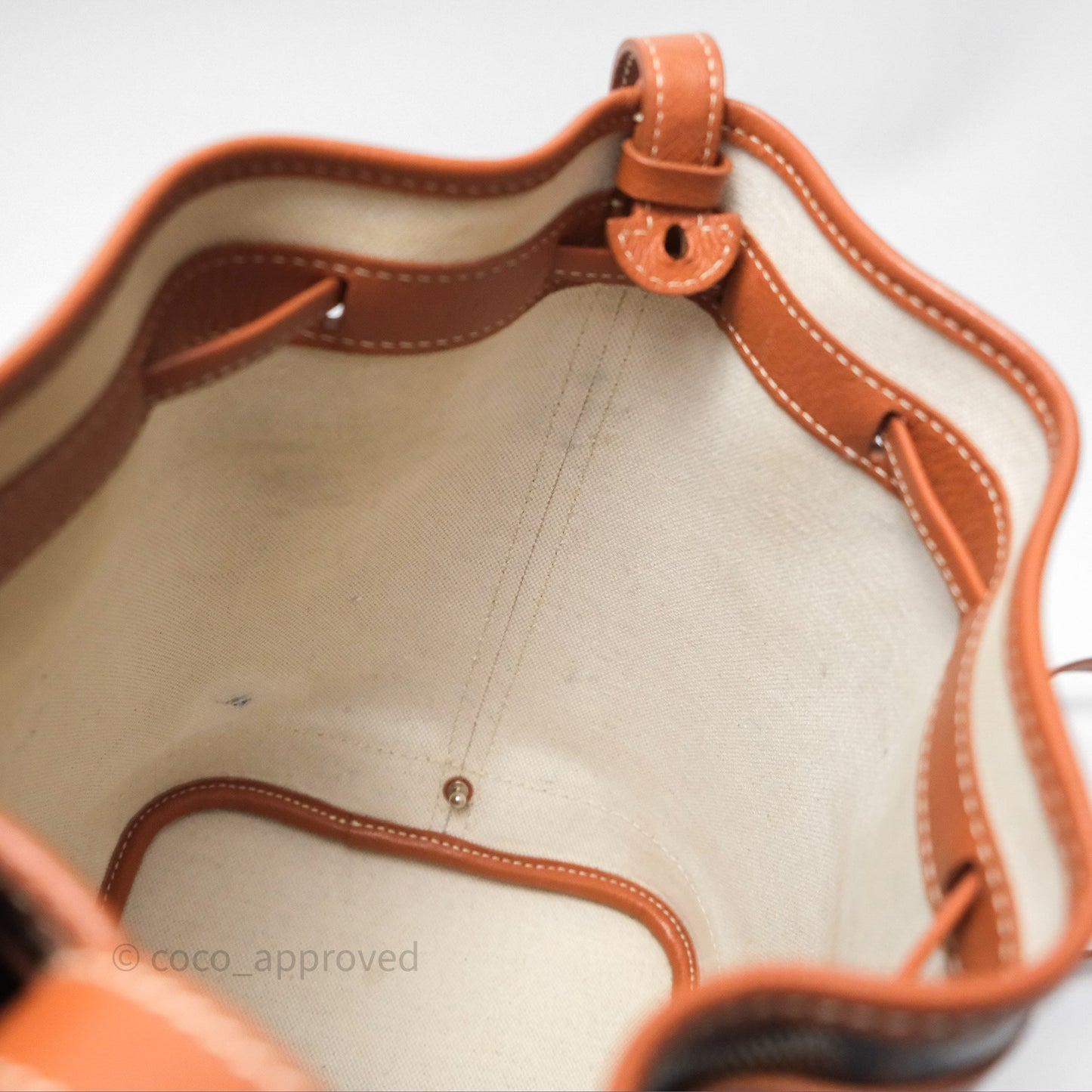 Goyard Petit Flot Bucket Bag Black & Tan Goyardine
