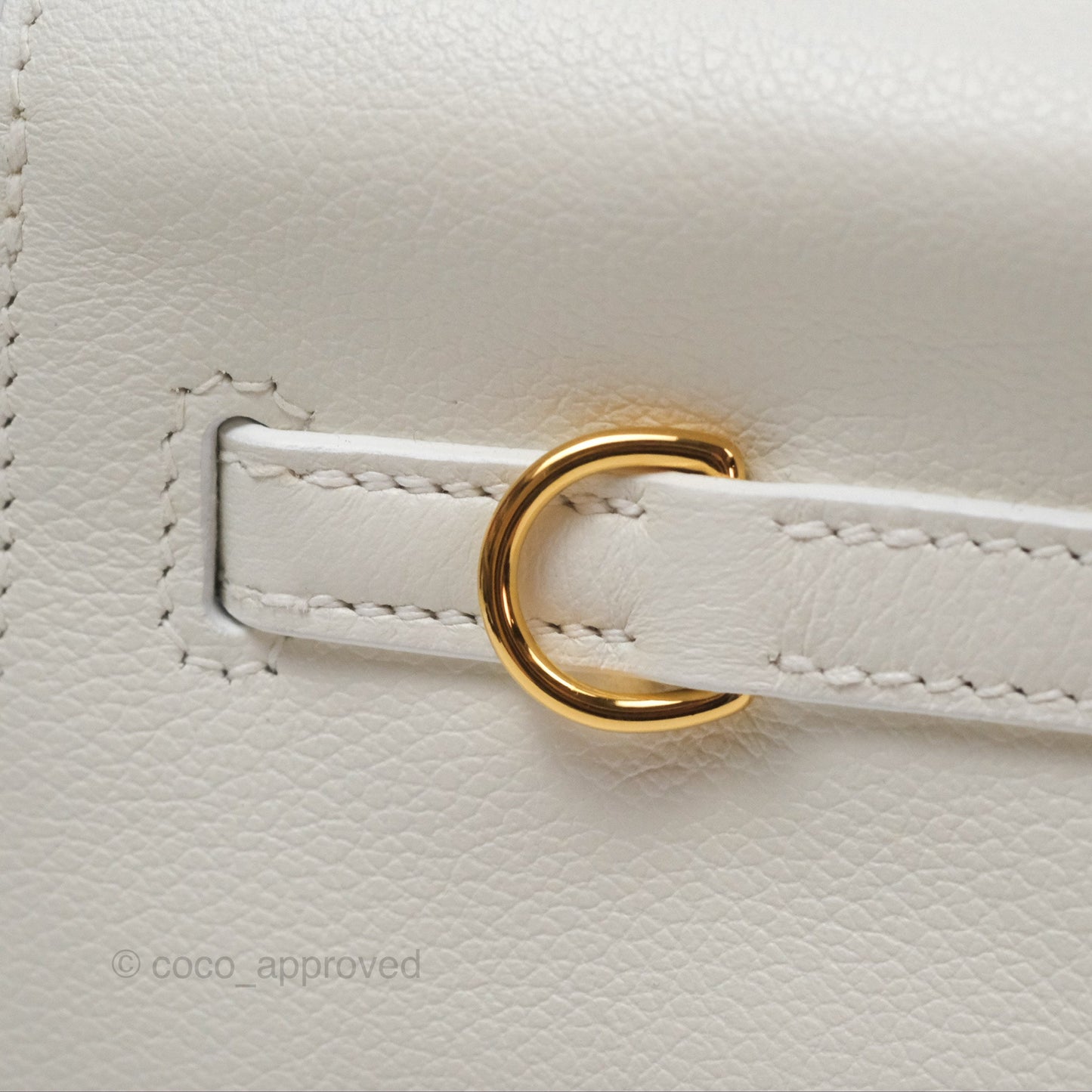 Hermès Kelly Danse II Bag White Evercolor Gold Hardware