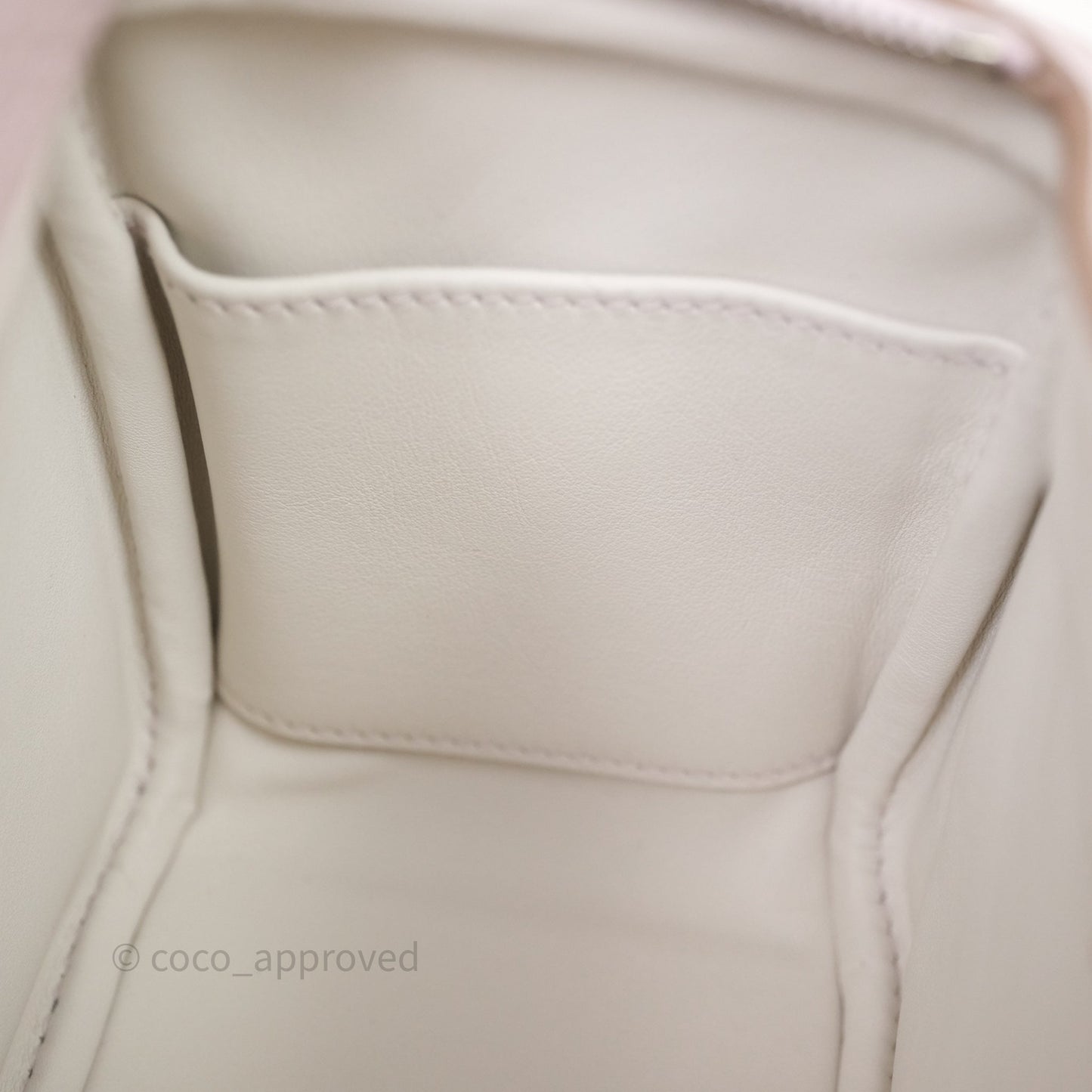 Hermès Mini Lindy 20 Mauve Pâle 09 Clemence Palladium Hardware