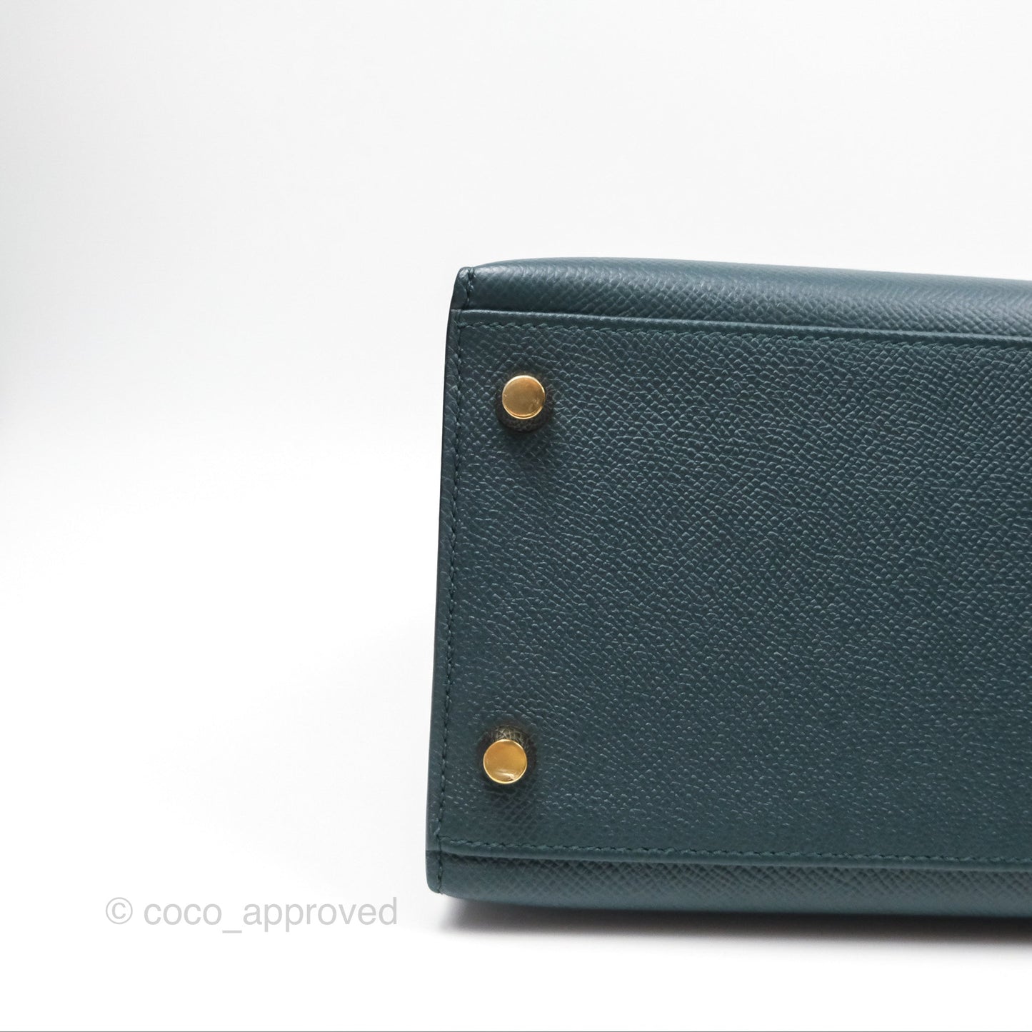 Hermès Kelly II 28 Sellier Vert Cypress 6O Veau Epsom Gold Hardware