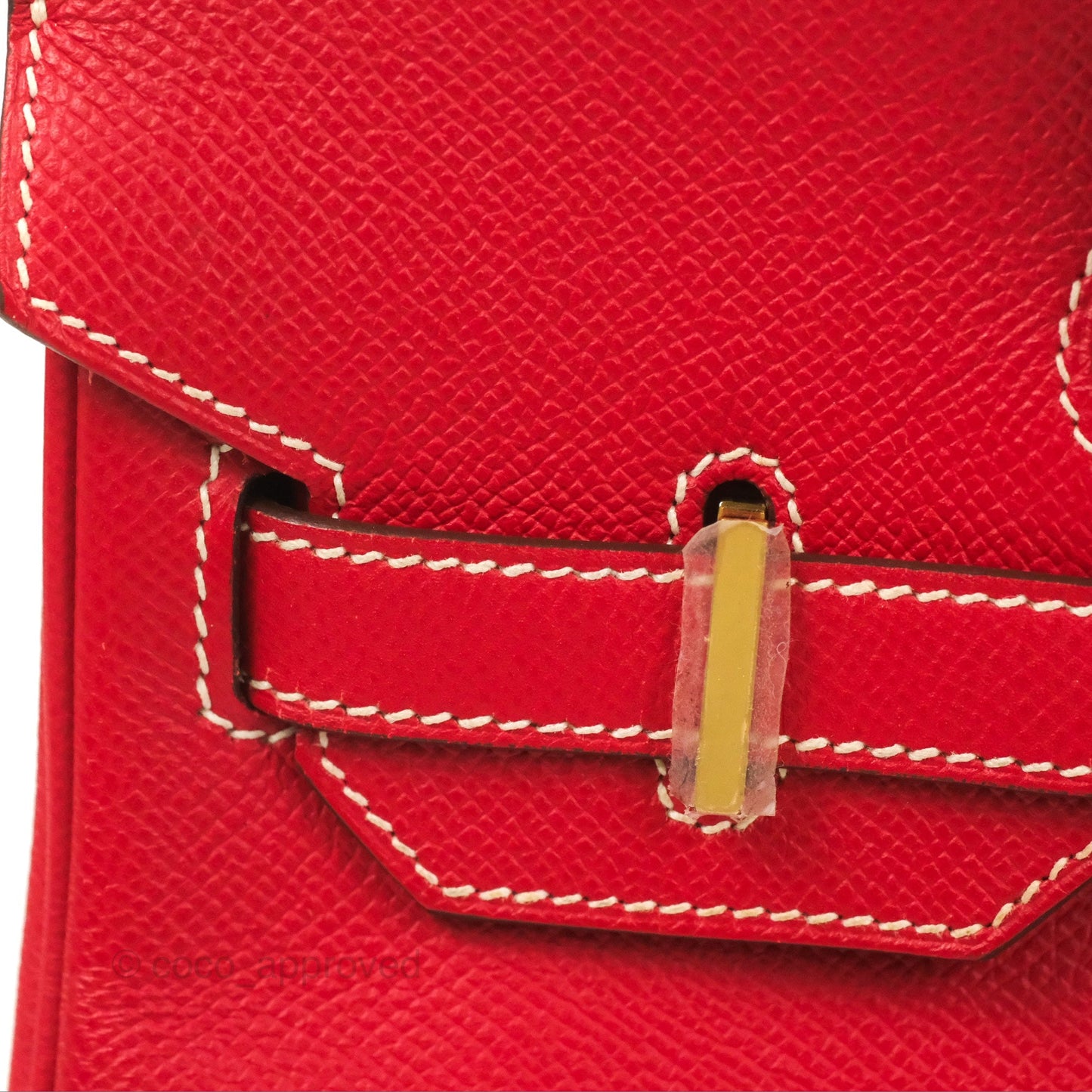 Hermès Candy Birkin 30 Rouge Casque/Blue Thalassa Epsom Permabrass Hardware
