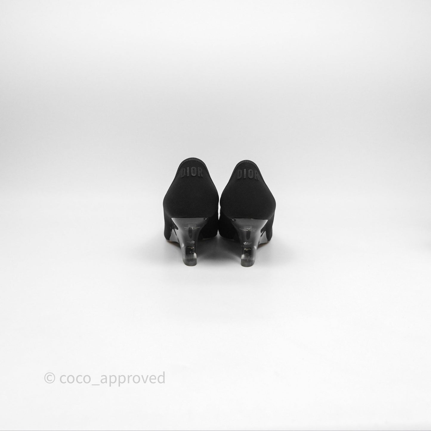 Christian Dior Pointed Toe Lace Up Heels Black Size 36.5