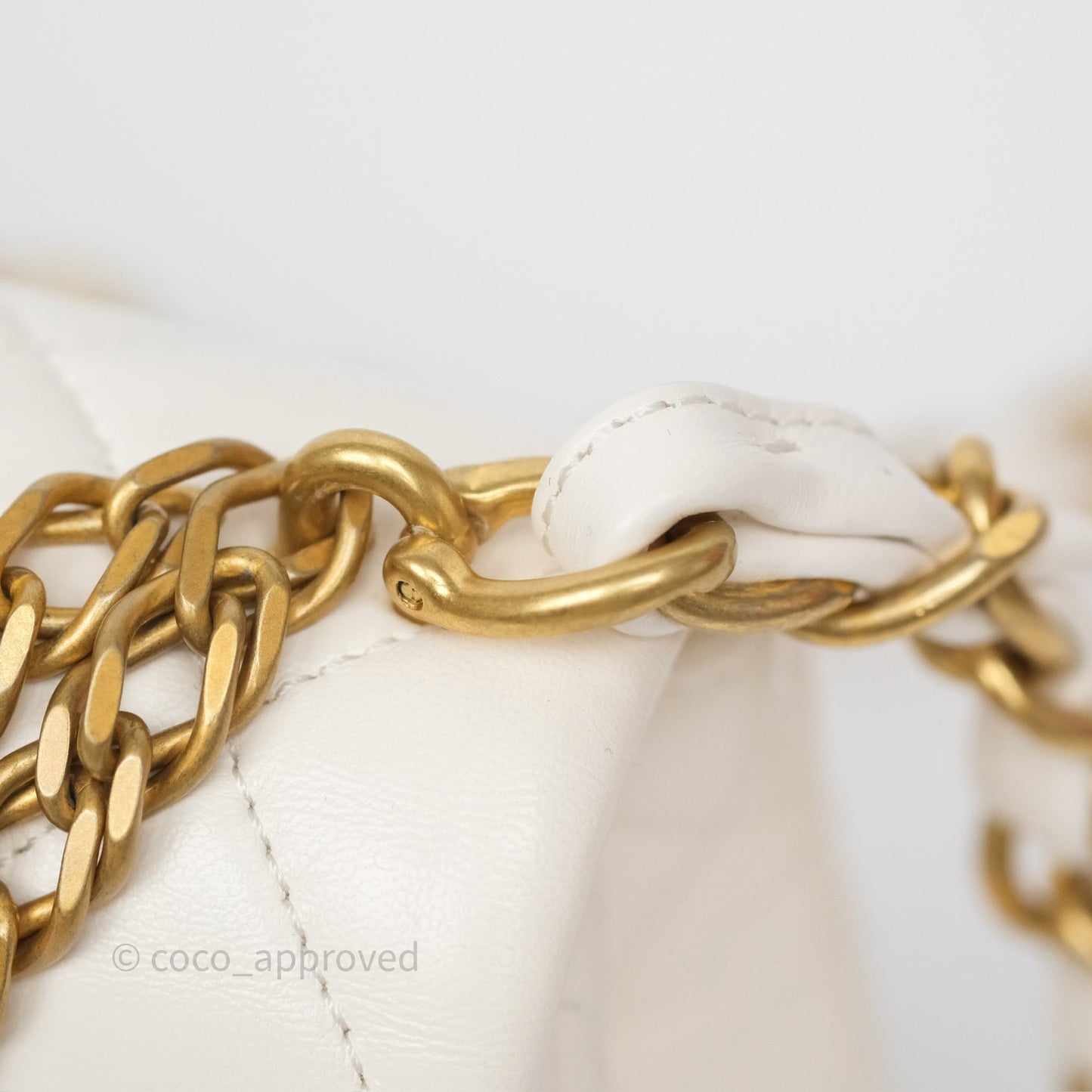 Chanel Small Fancy Jewel Flap White Shiny Lambskin Aged Gold Hardware 23S