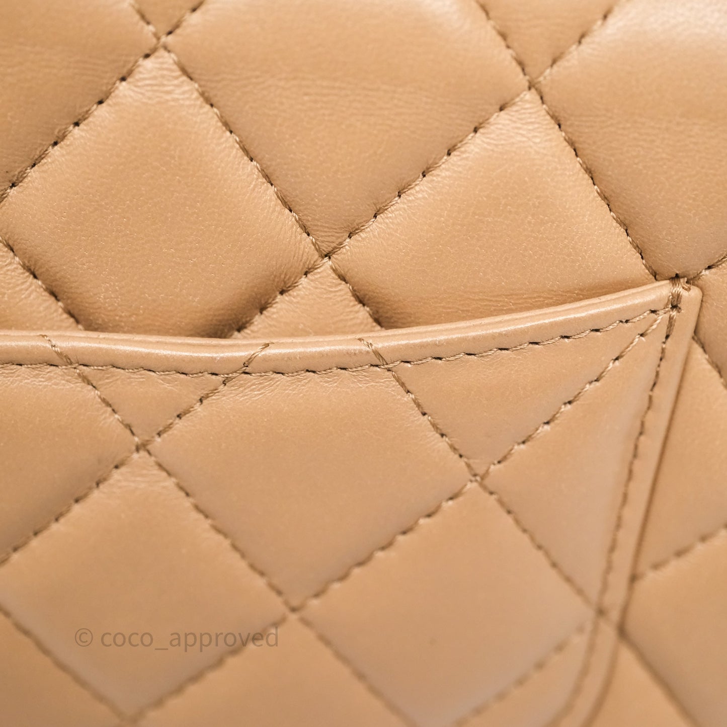 Chanel All Slide Wallet on Chain WOC Adjustable Chain Quilted Beige Lambskin