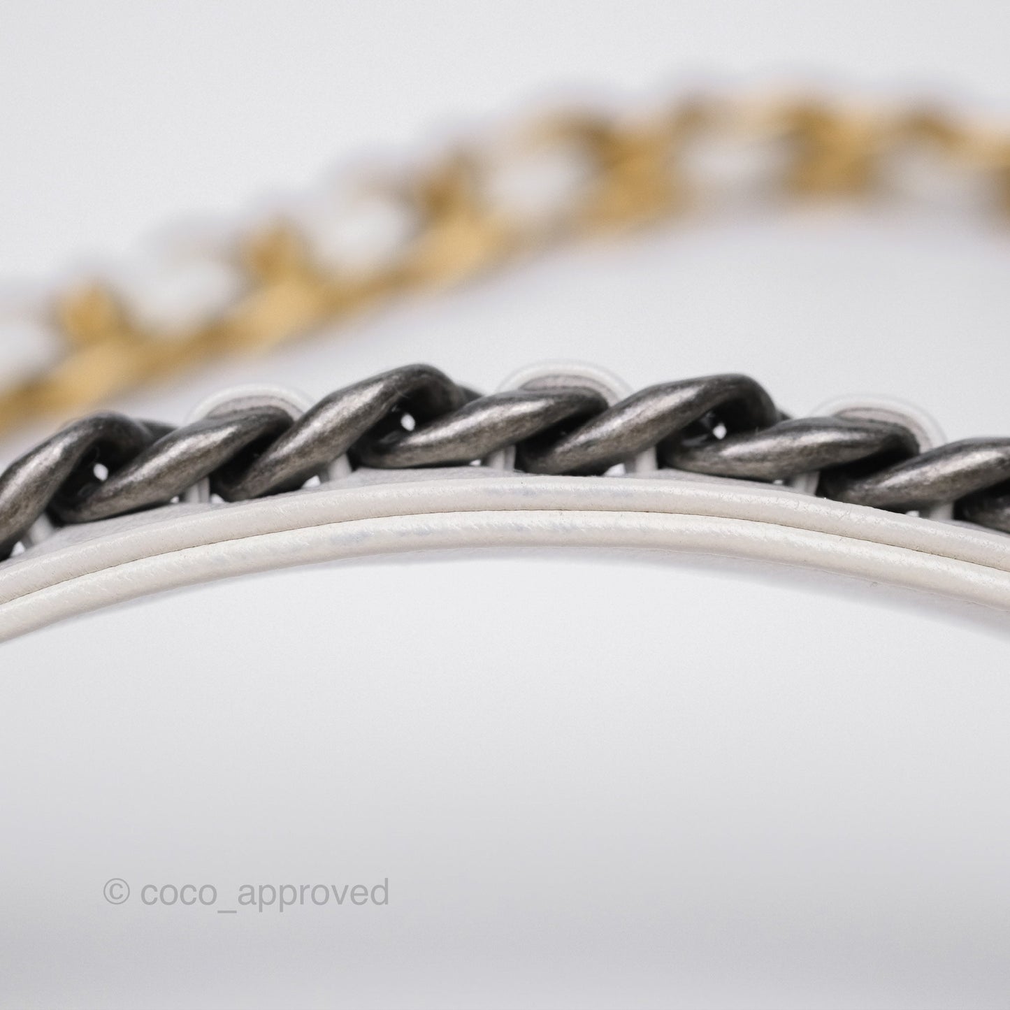Chanel 19 Small White Mixed Hardware