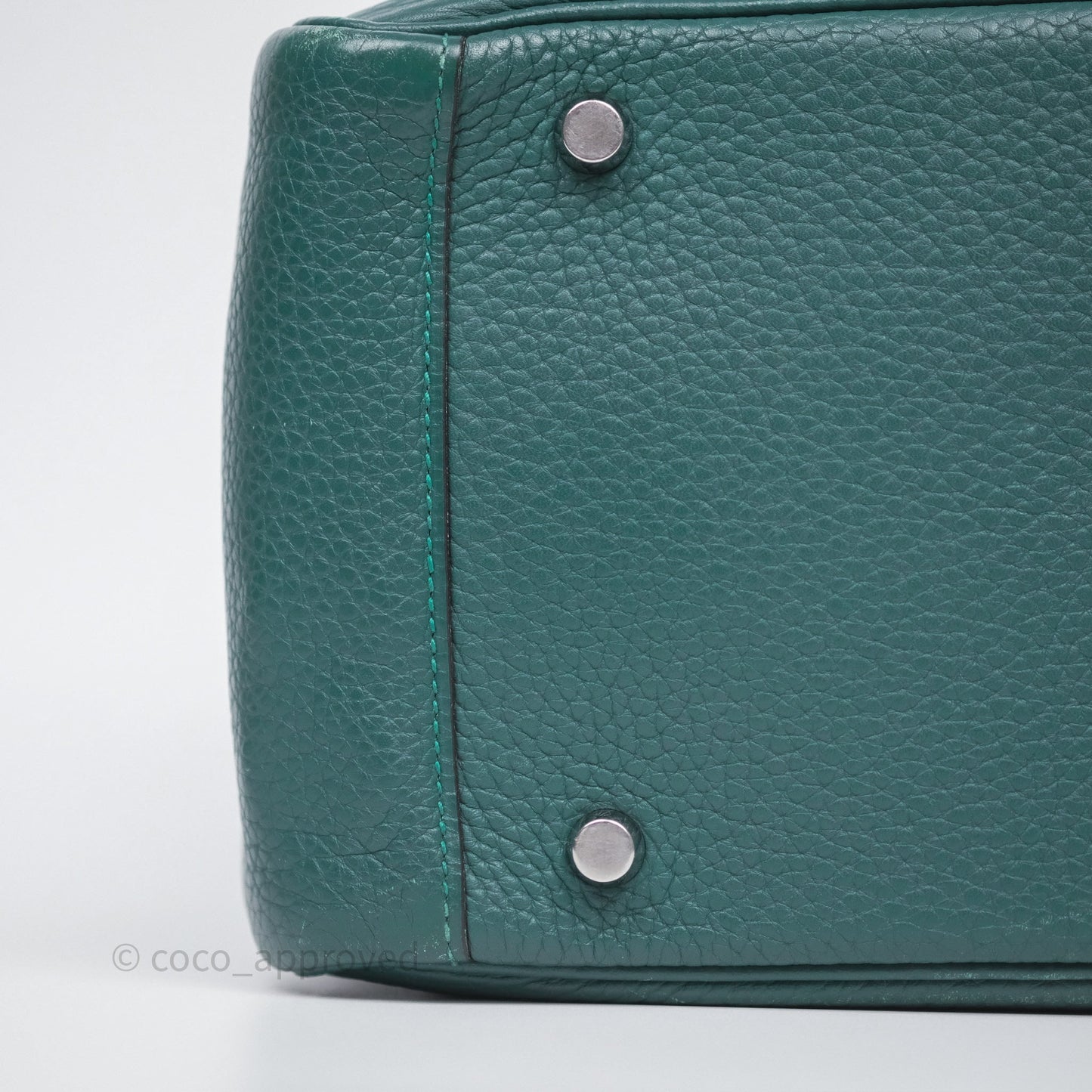Hermès Lindy 30 Malachite Z6 Clemence Palladium Hardware