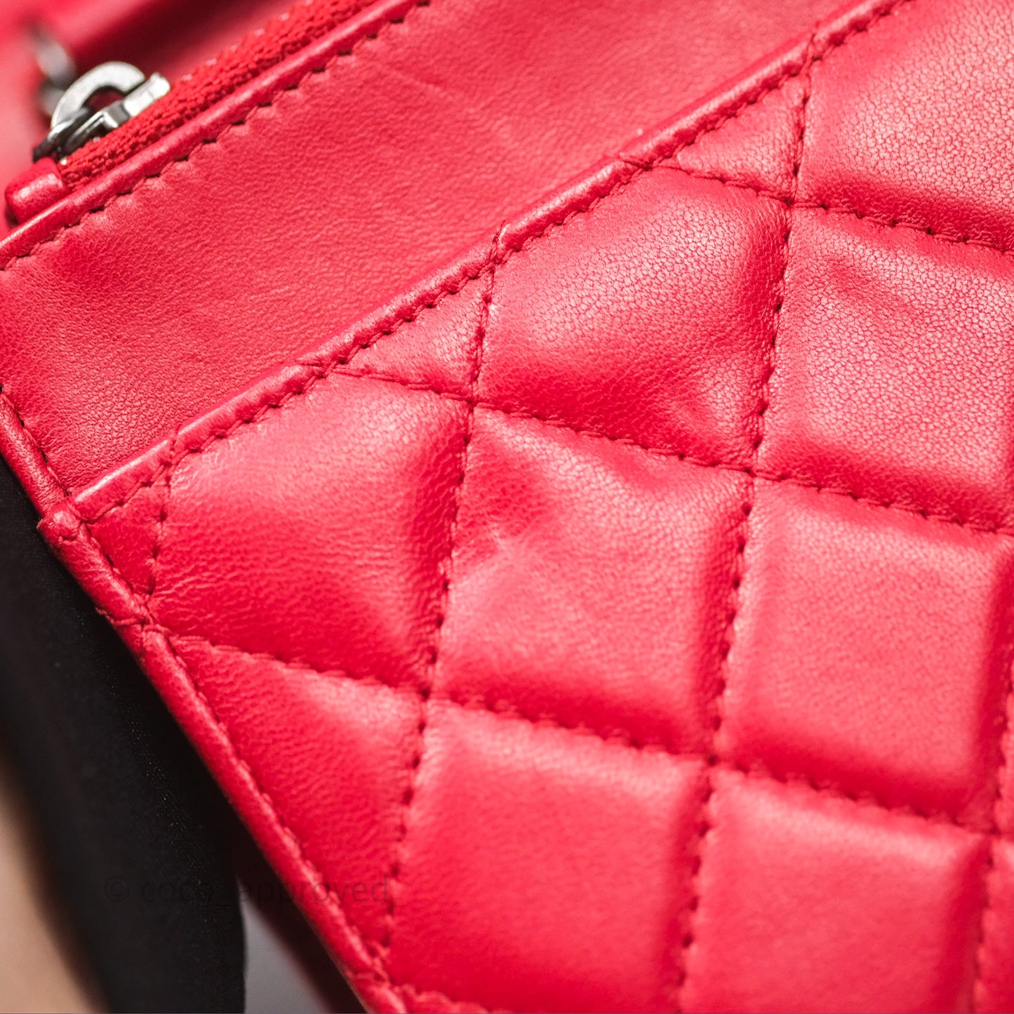 Chanel Boy Wallet on Chain WOC Red Lambskin Ruthenium Hardware