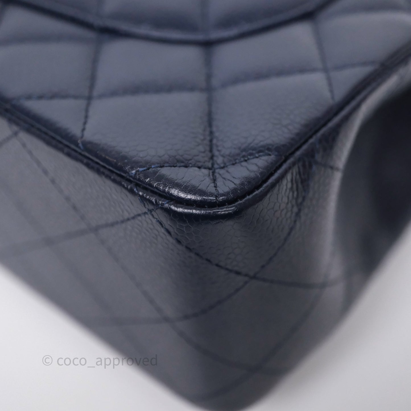 Chanel Jumbo Double Flap Navy Caviar Silver Hardware⁣⁣