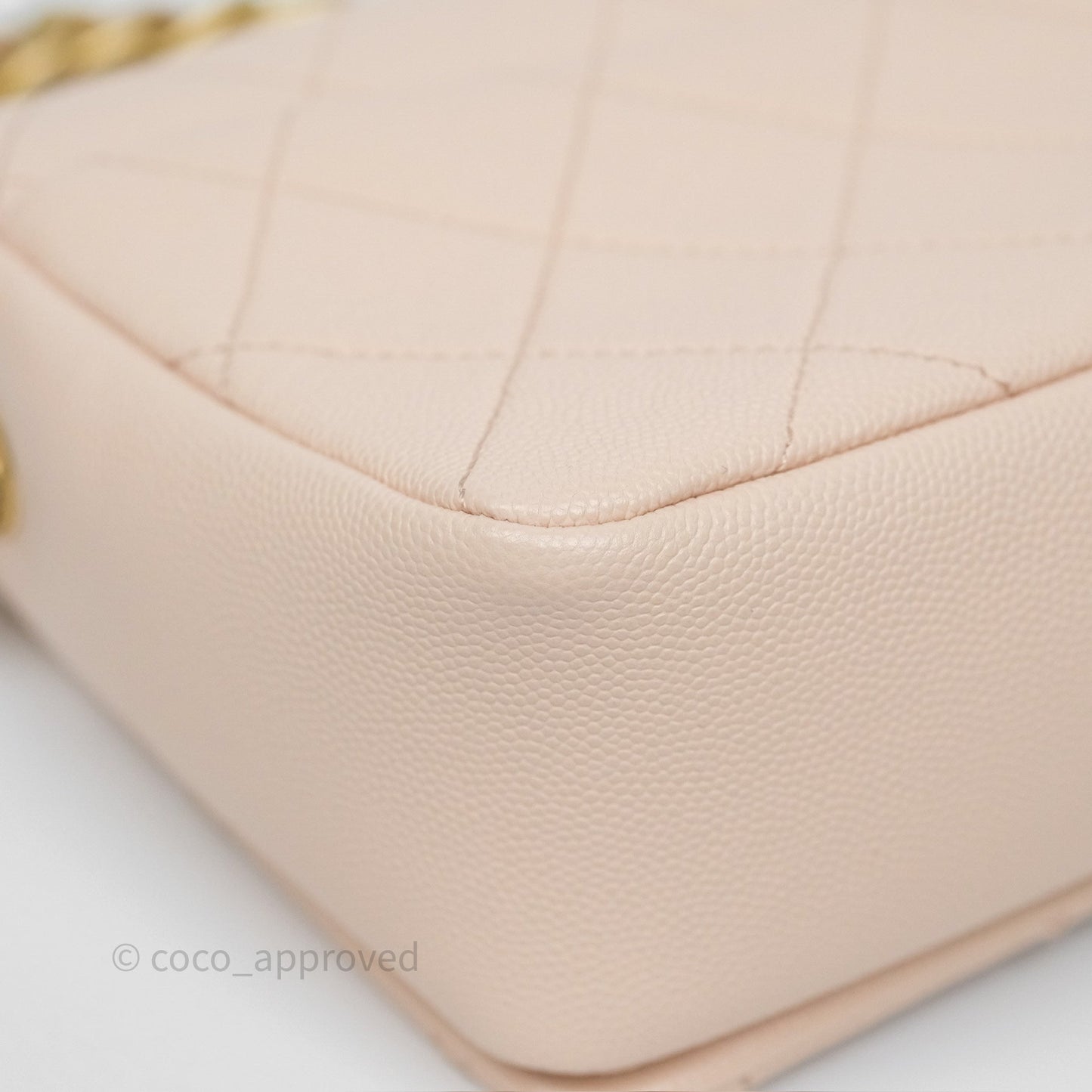 Chanel Small Fashion Therapy Flap Bag Light Pink Caviar Aged Gold Hardware