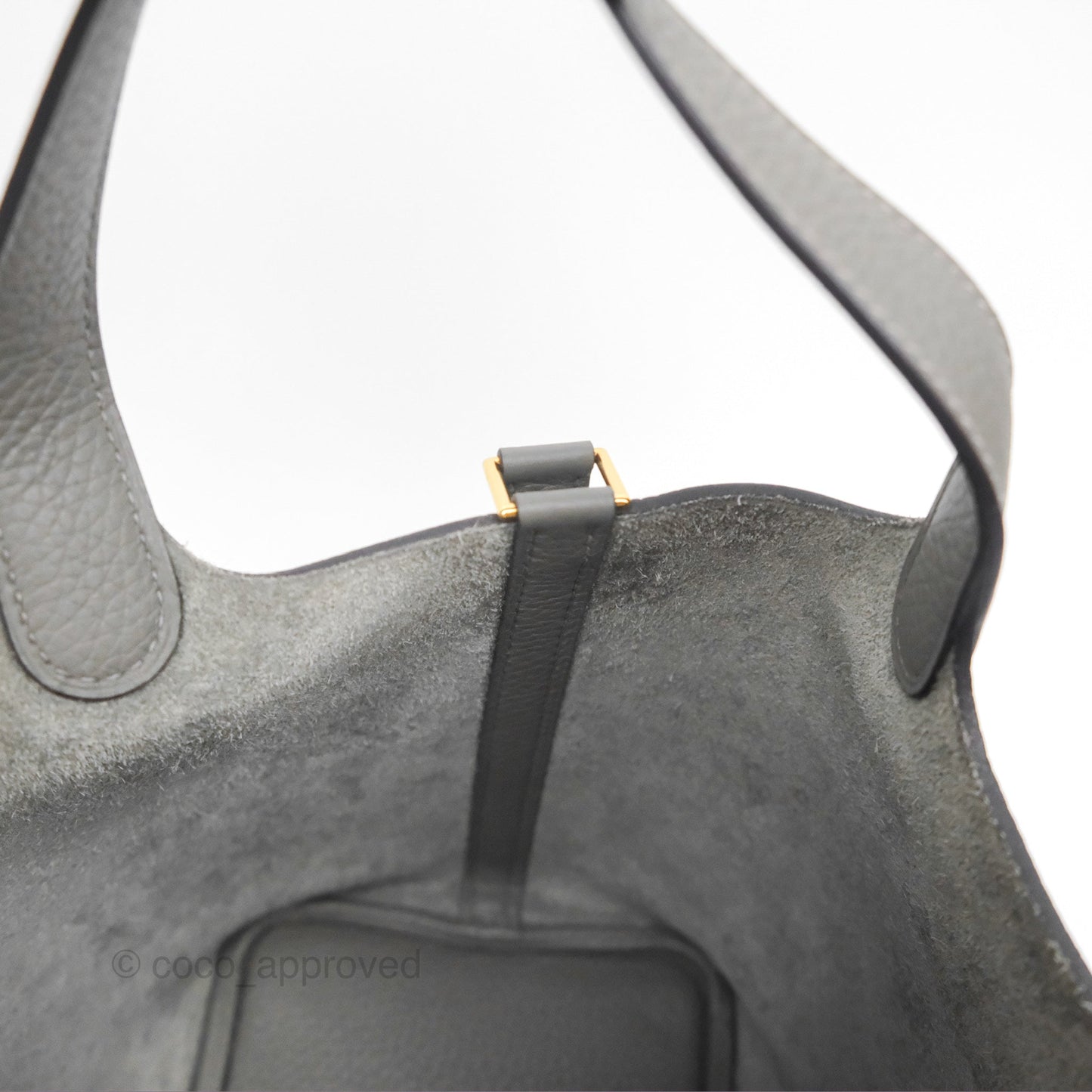 Hermès Picotin Lock 18 Gris Meyer 0L Clemence Gold Hardware