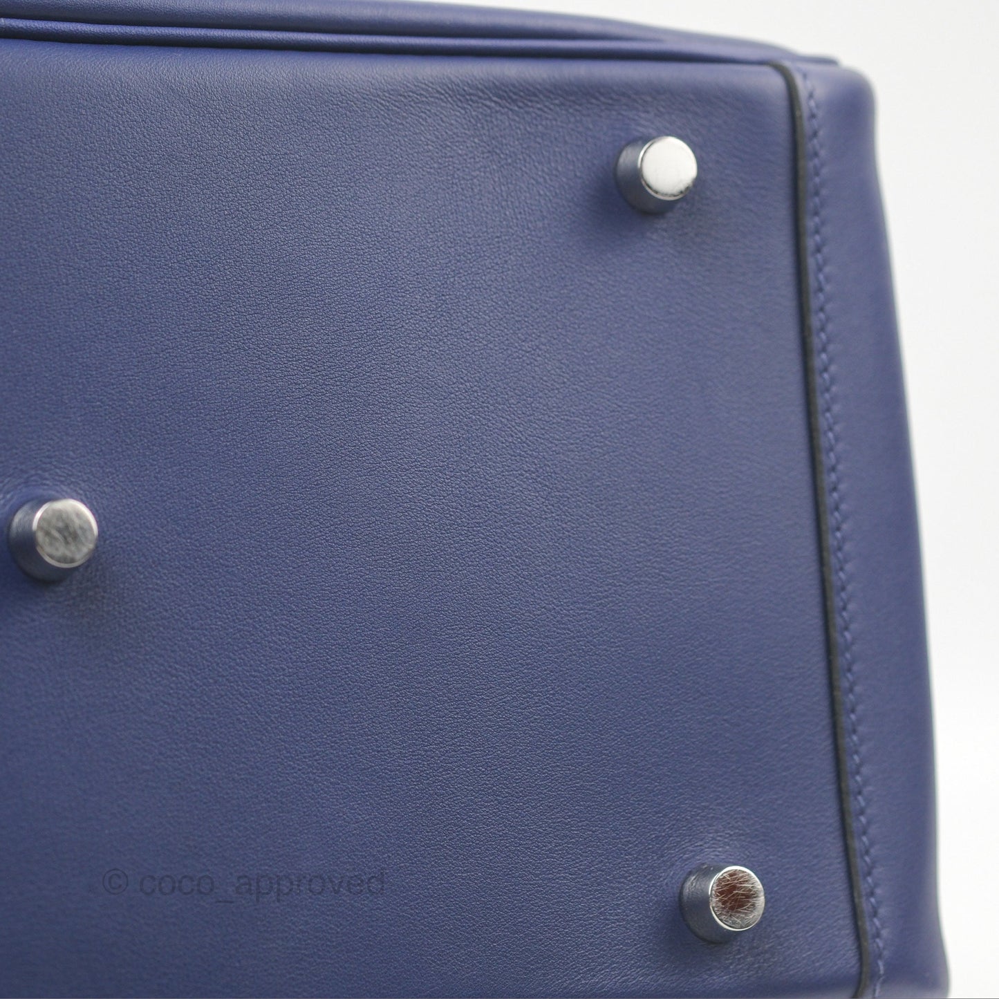 Hermès Lindy Tressage De Cuir 30 Bleu Encre/Brique/Black Swift Palladium Hardware