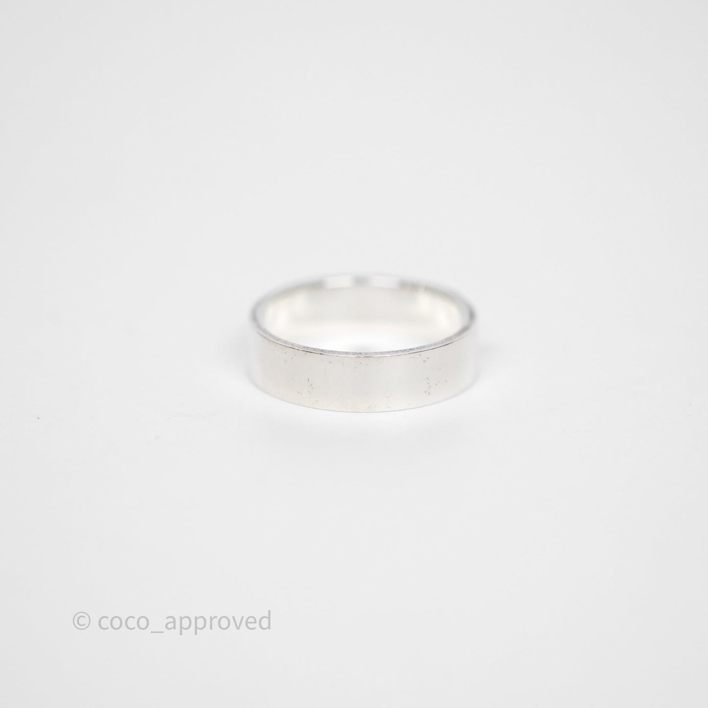 Hermes Collier de Chien Ring PM Sterling Silver Size 53