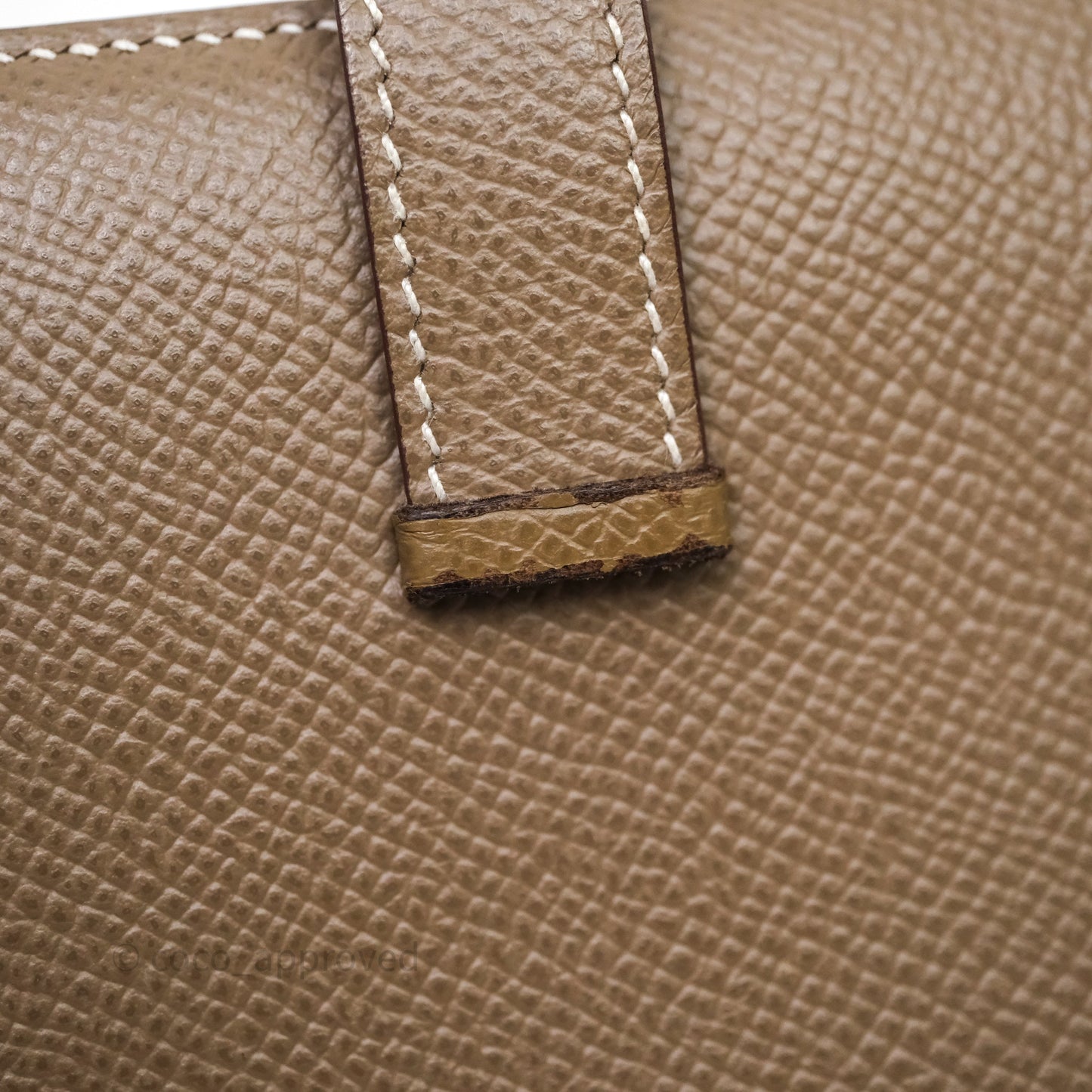 Hermès Bearn Compact Wallet Etoupe Epsom Gold Hardware