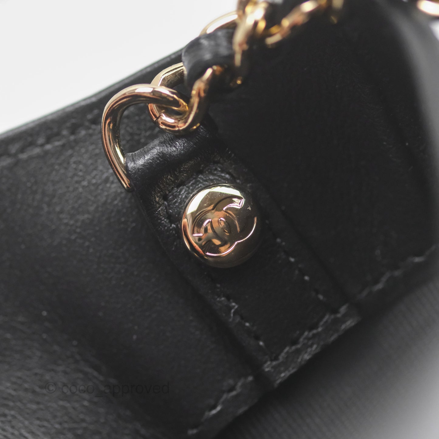 Chanel Nano 31 Black Shiny Calfskin Gold Hardware