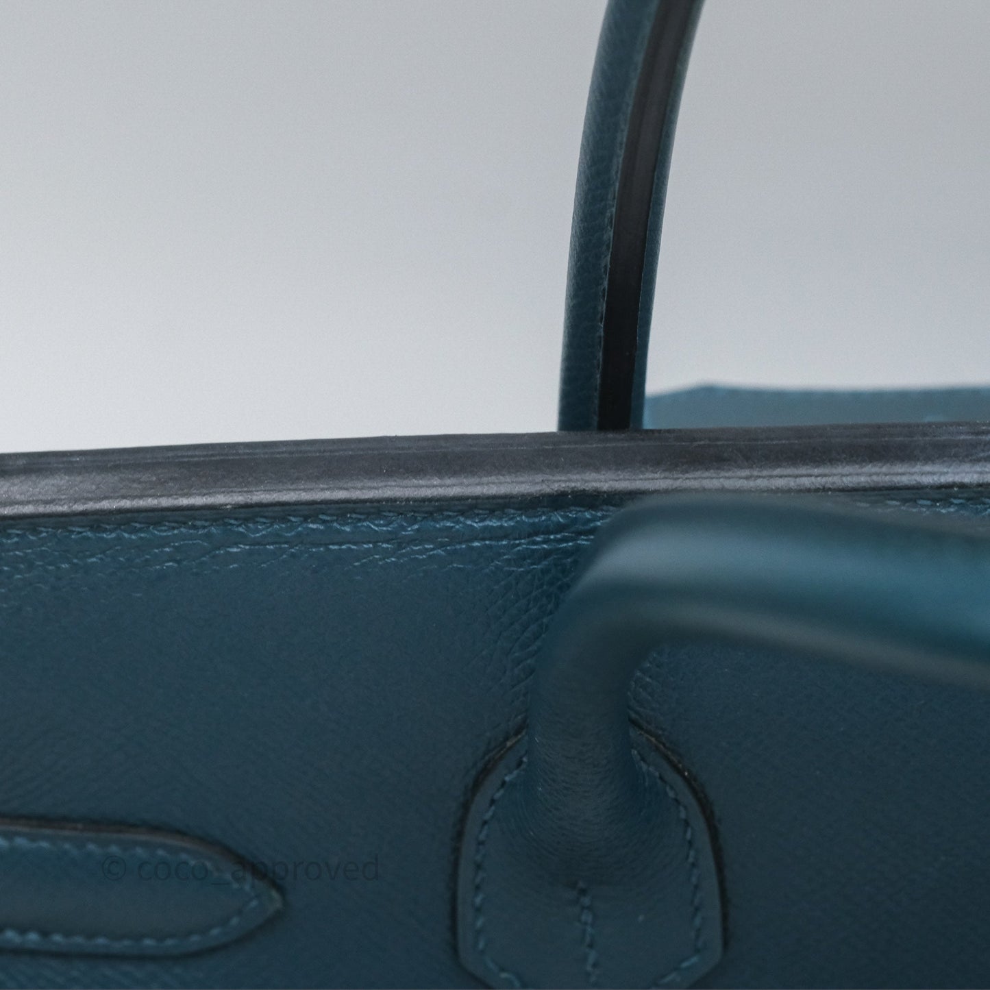 Hermès Birkin 30 Retourne Bleu de Prusse 7P Epsom Gold Hardware