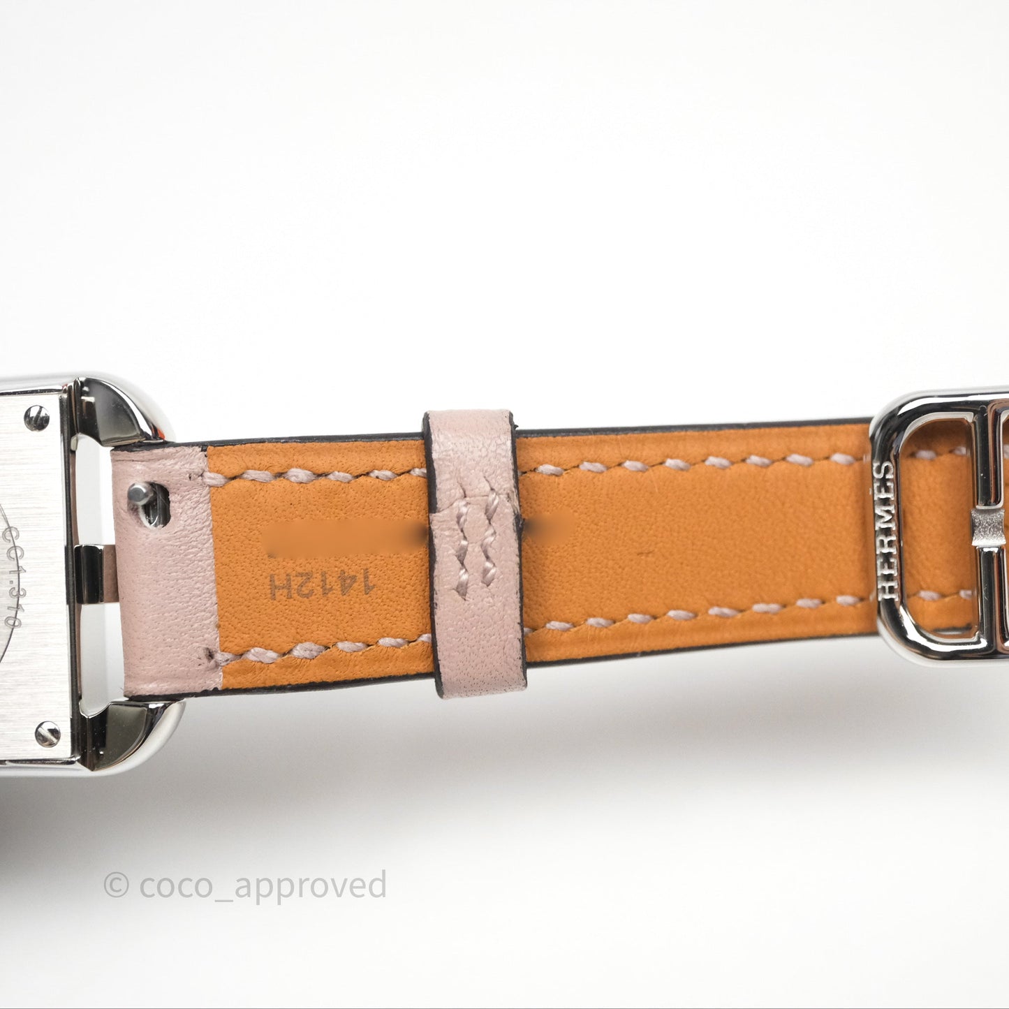Hermès Cape Cod Steel Watch Glycine 4W Calfskin Strap